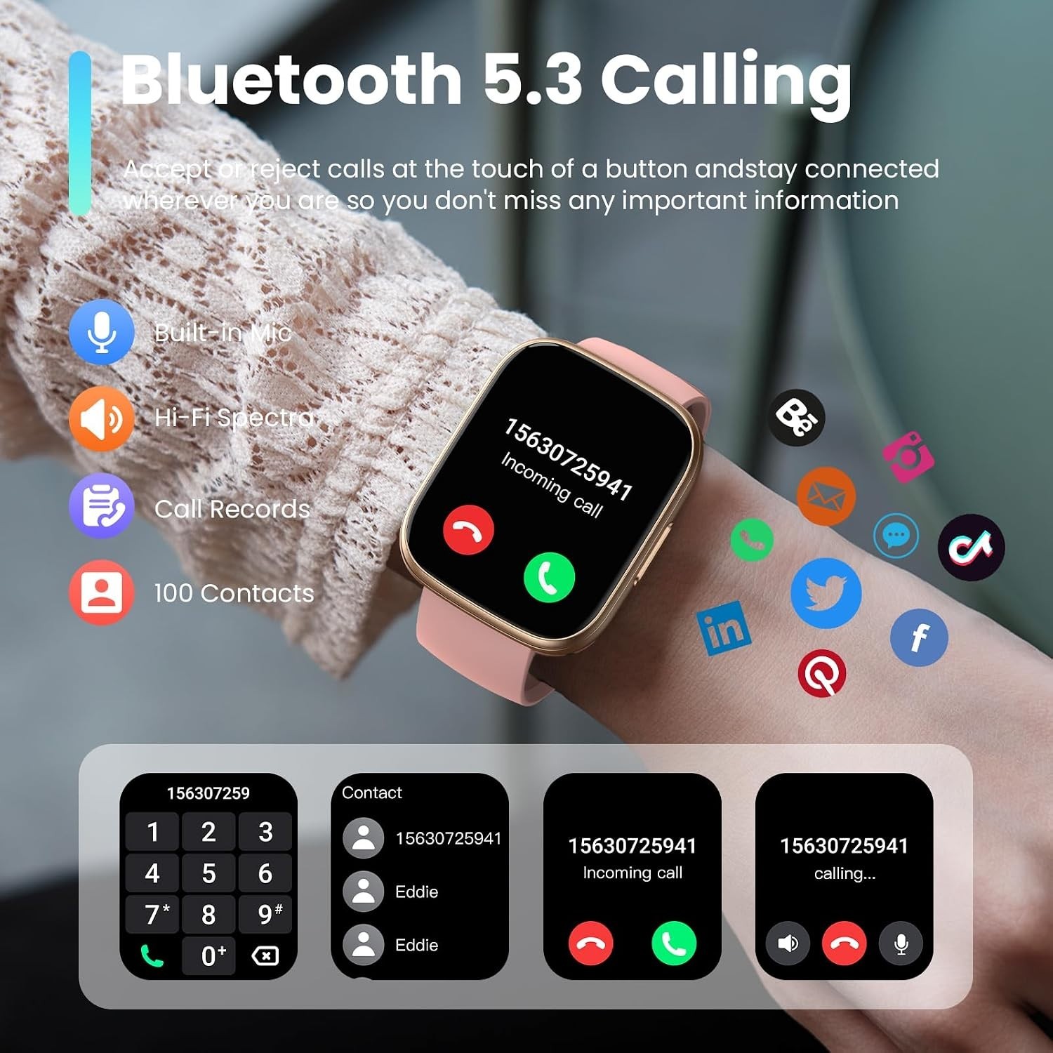 All-Day Fitness Companion: Smart Watch with Sleep Monitor & Custom Watch Faces