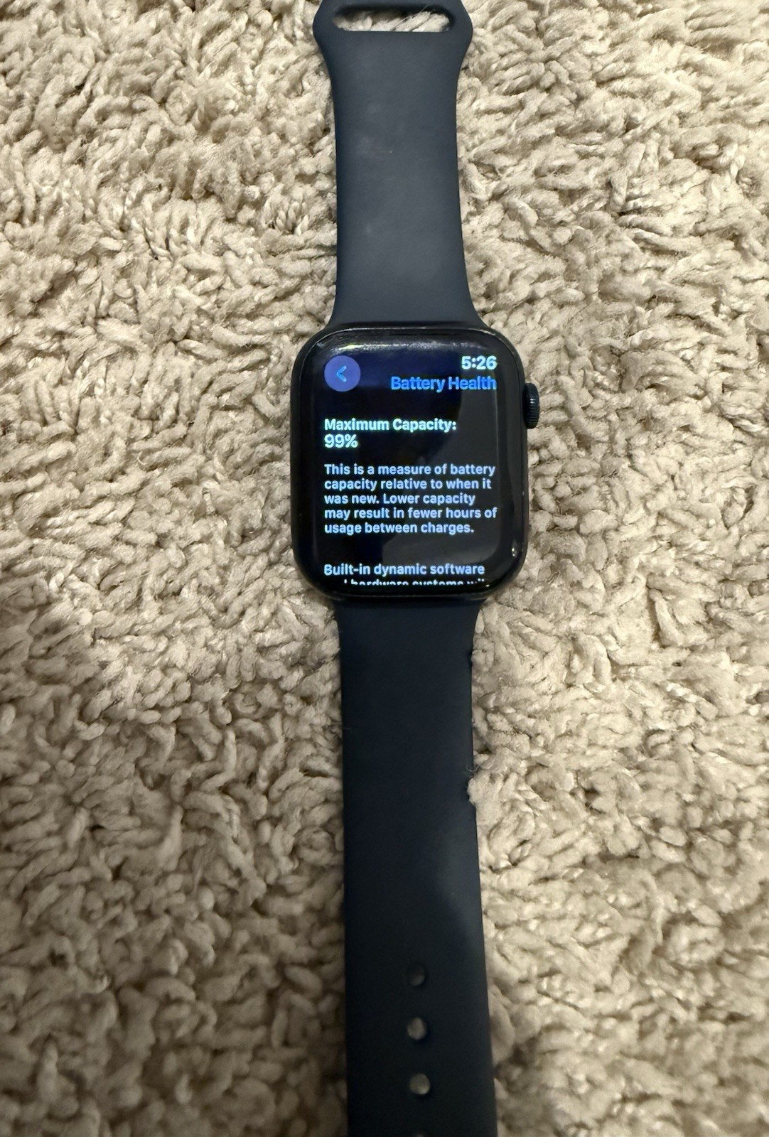 Apple Watch Series 9 GPS 45mm Midnight Aluminum A2980 99% Battery Health