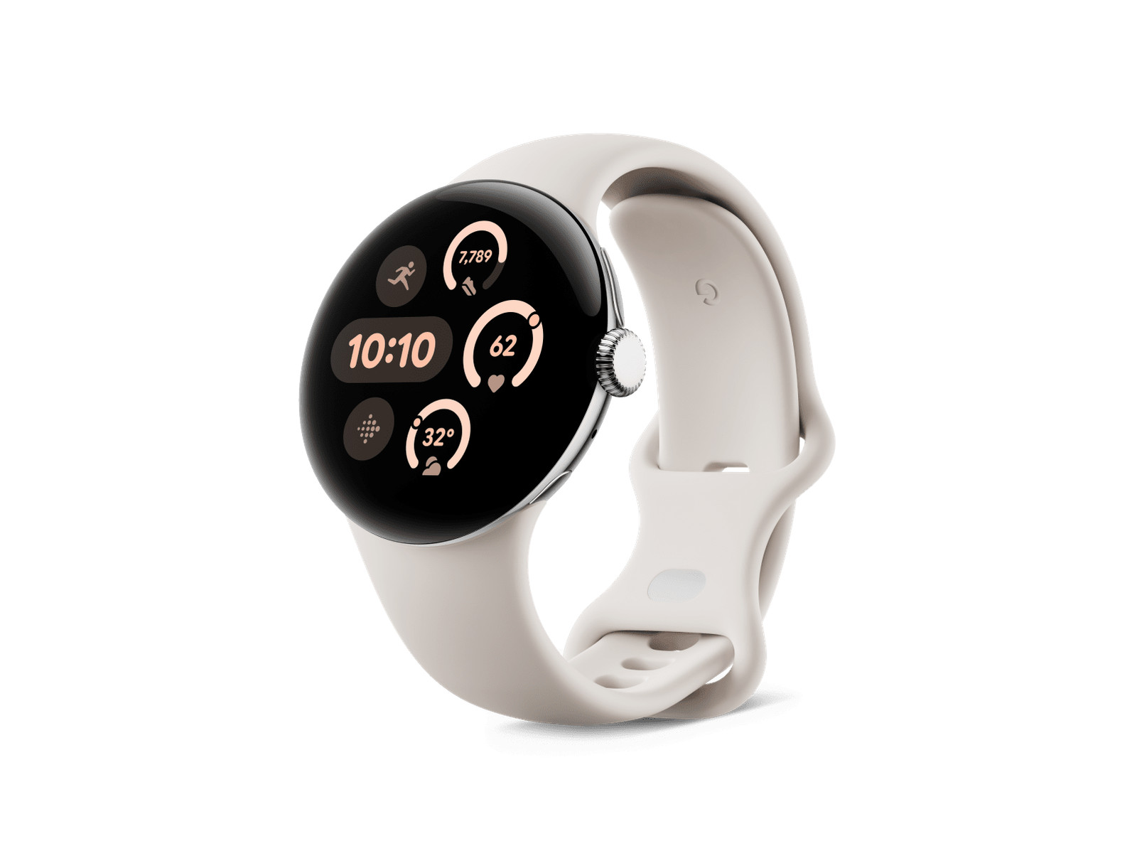 Google Pixel Watch 3 GGE4J GPS 45MM Silver Porcelain Good