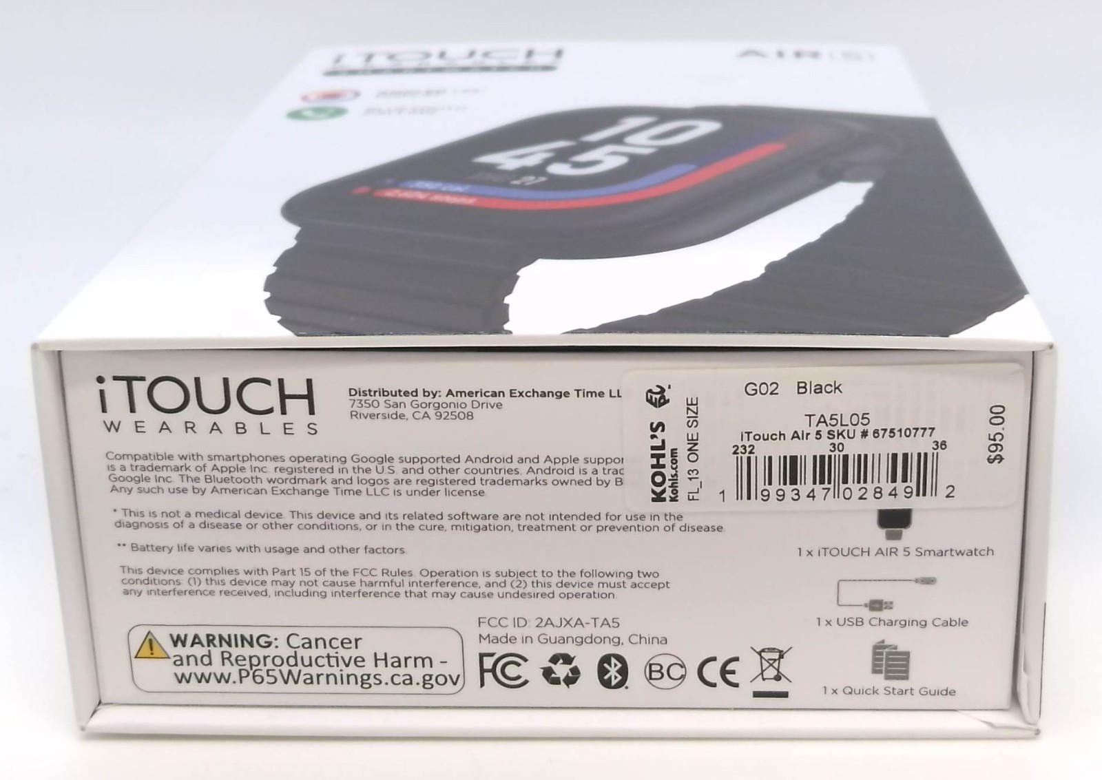 iTOUCH Air 5 Smartwatch Black 1.85″ AMOLED Bluetooth Calling New Sealed