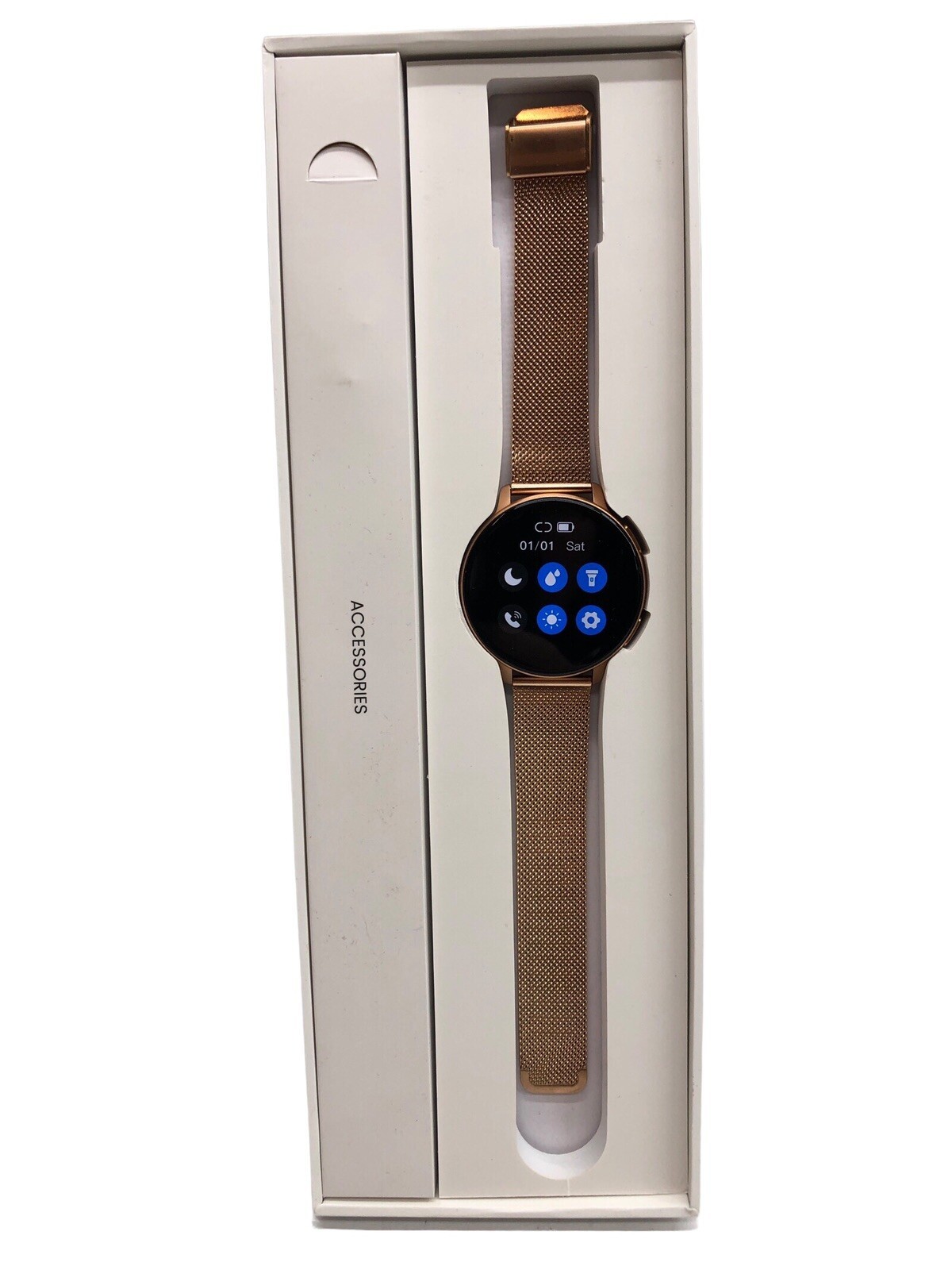 Btaxydg S53 Womens Pink Rose Gold IP68 Heart Rate Android/iOS Smartwatch 1.39″