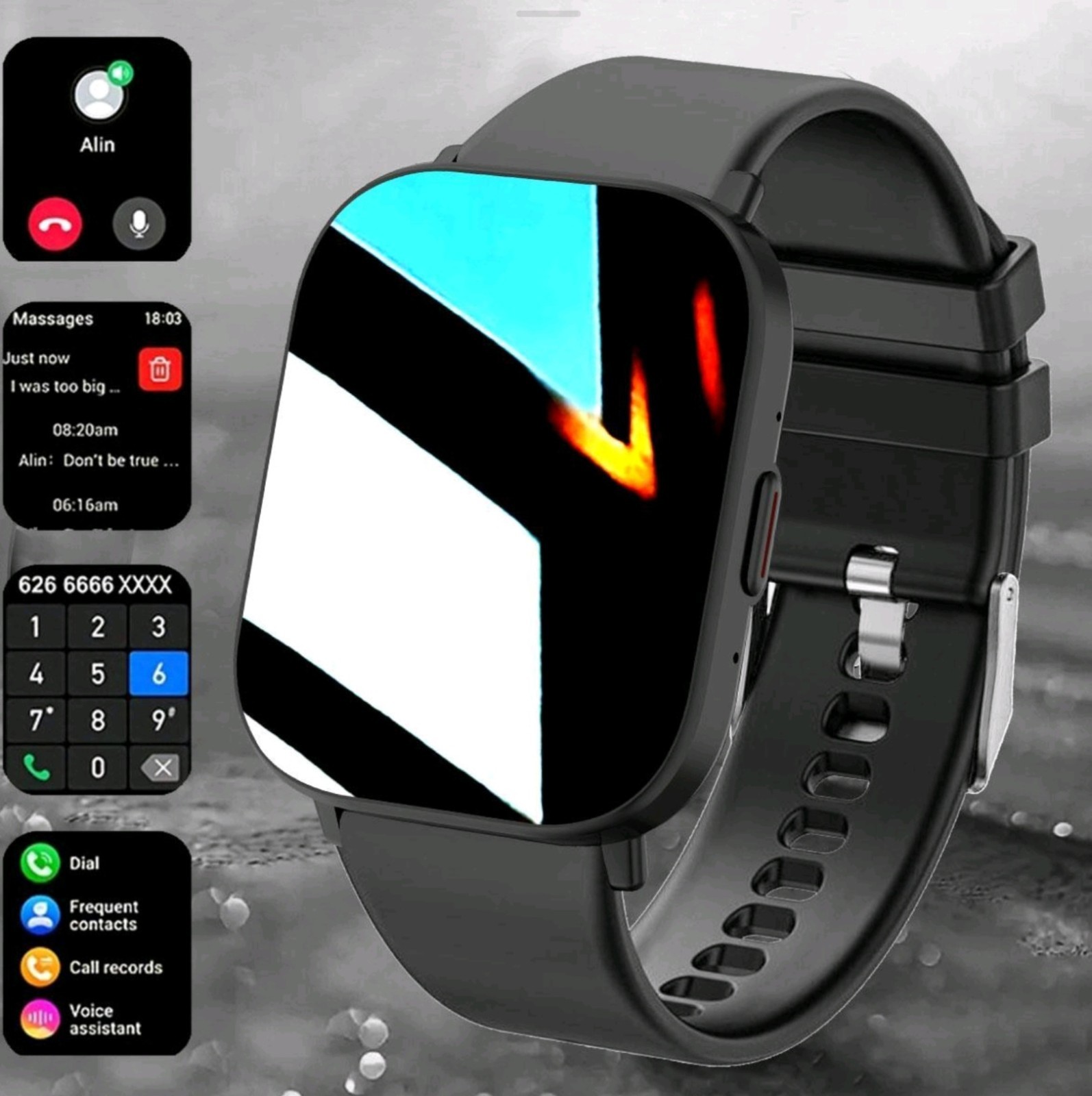 2.01 Inch Smartwatch, HD Wireless Call 100+ Sport Mode Smartwatches, Full Touch