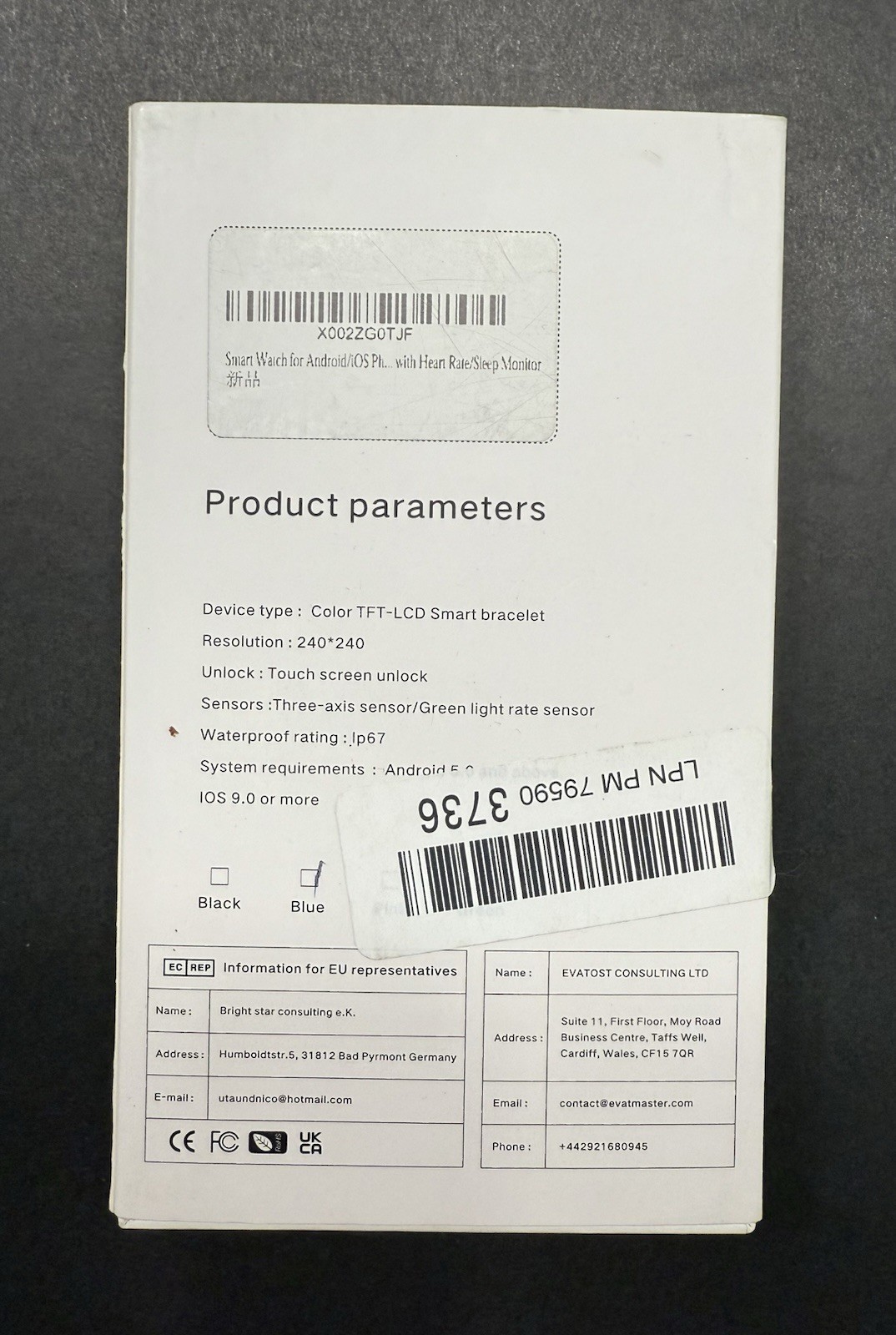 Donerton Smart Watch Droid 5.0 & up/ IOS 9.0