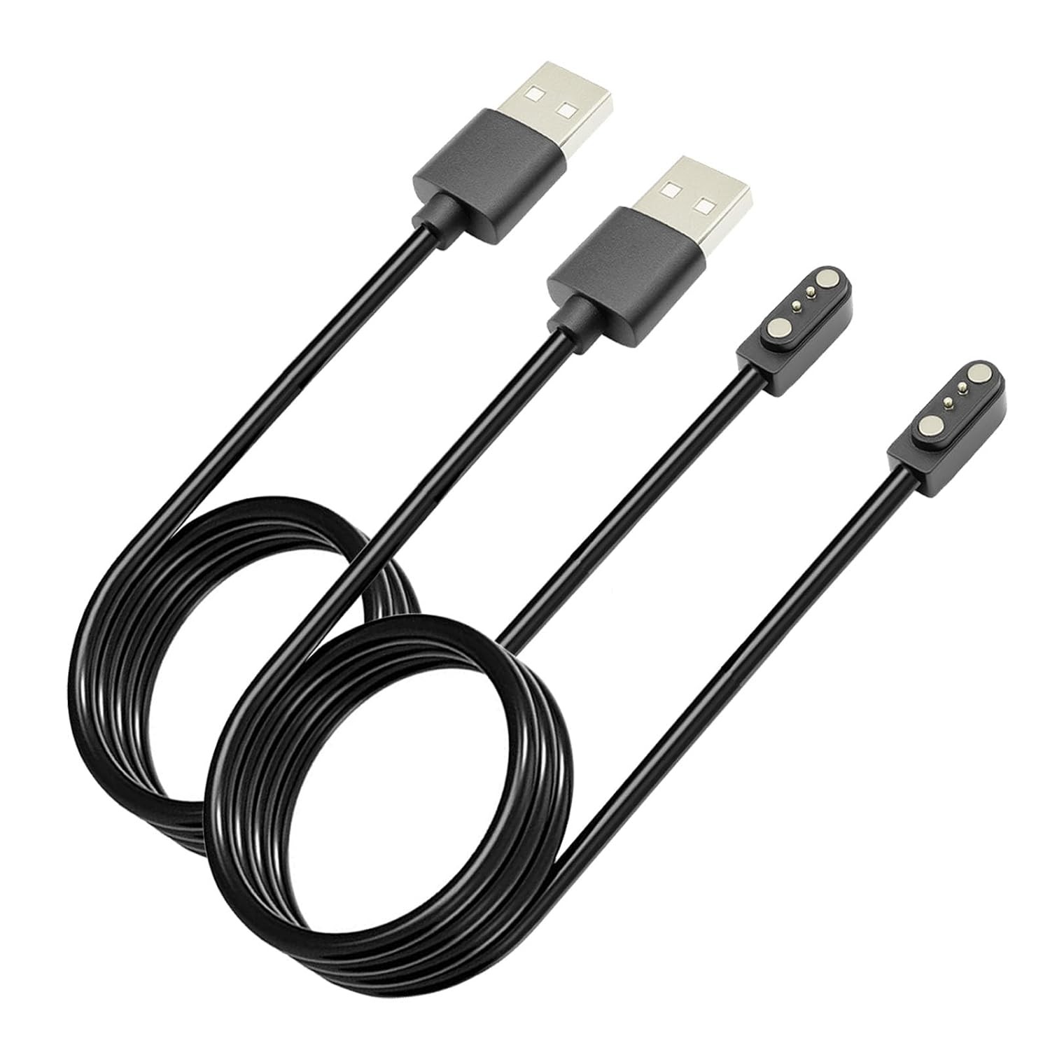 Charger Compatible with VeryFitPro, Fitpolo, Tozo, YAMAY Smartwatches Black