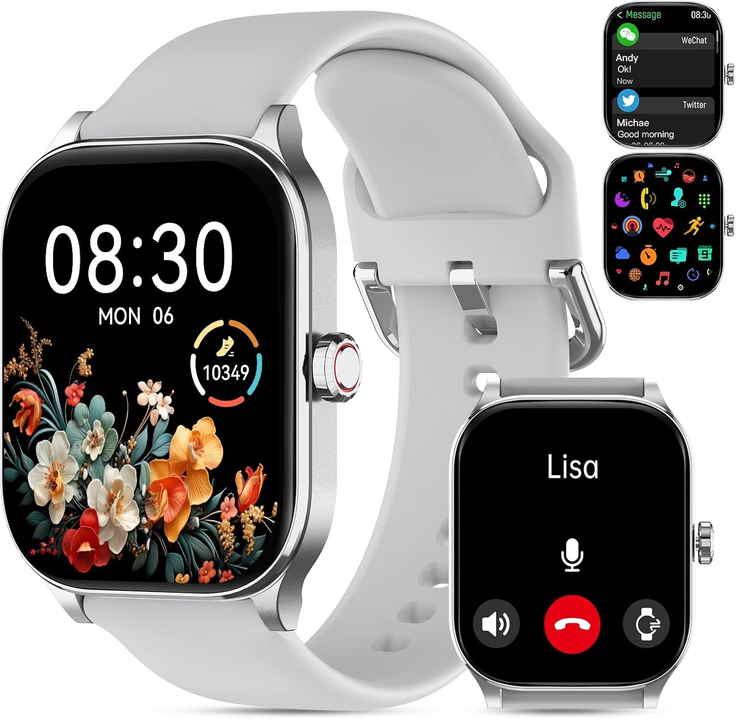 2.01” HD Smartwatch with Bluetooth Call – Health & Fitness Tracker for Adults