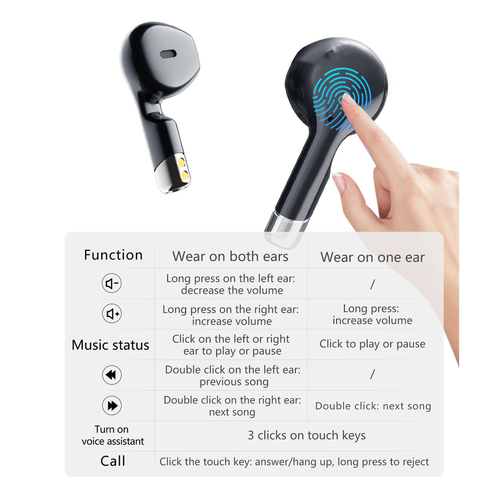 2.01in TFT Smartwatch With Earbuds 2 In 1 NFC Smart Sports Watch Wireless B FIMK