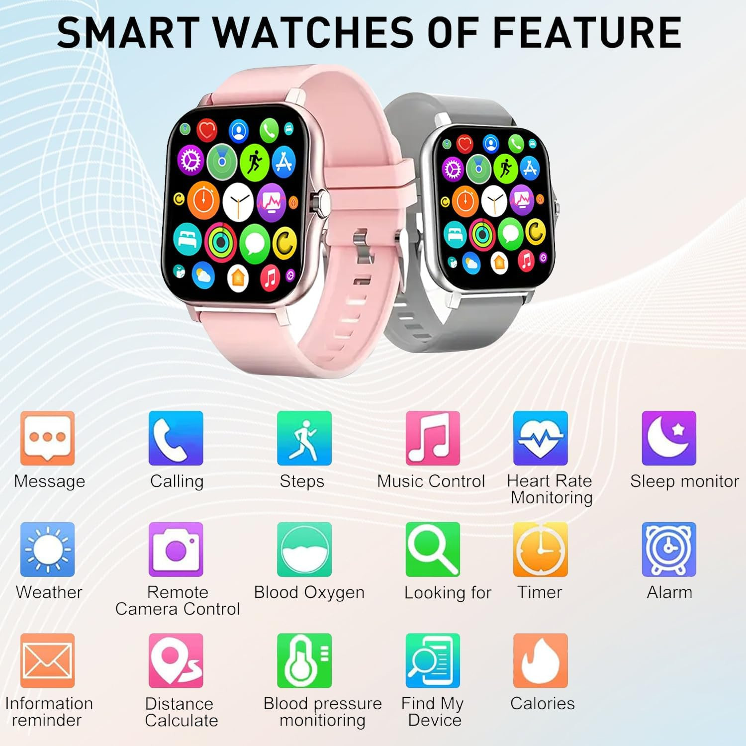 Smart Watch, 1.83″ Upgraded Full Touchscreen Smart Watch for Android Iphones wit