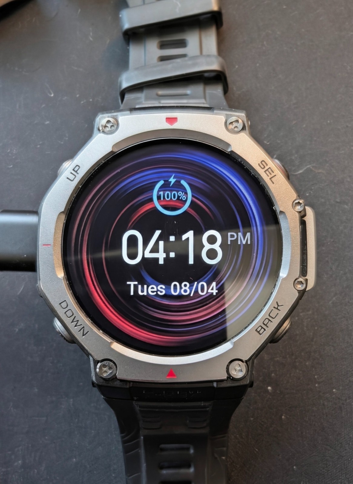 Amazfit T-Rex 3 Smartwatch (Onyx) – MINT – Complete Box + 2x Extra Chargers