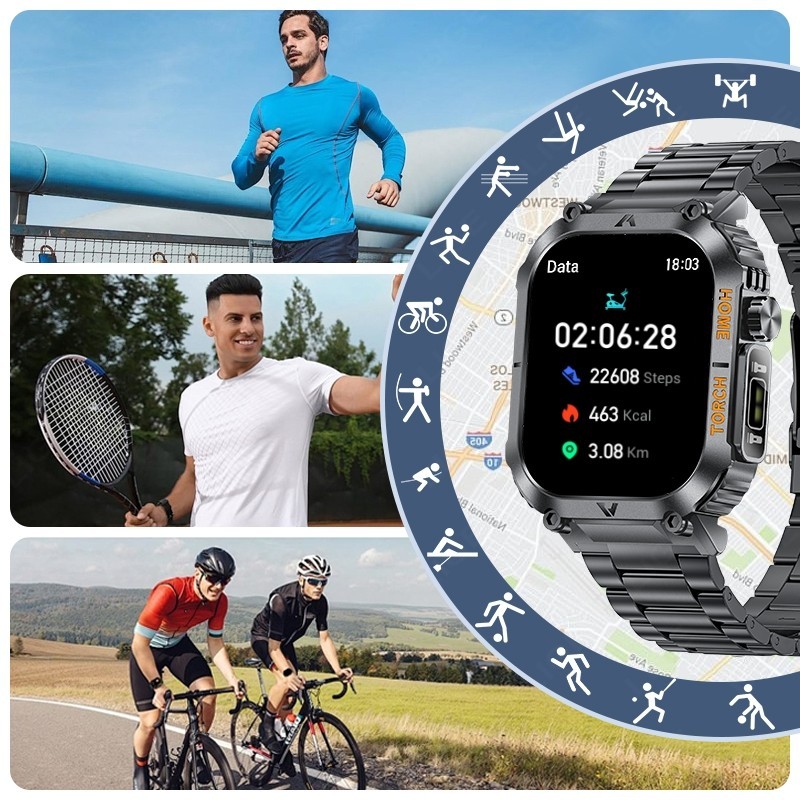 2025 Smart Watch Men Women Fitness Tracker Waterproof Call for iPhone Samsung