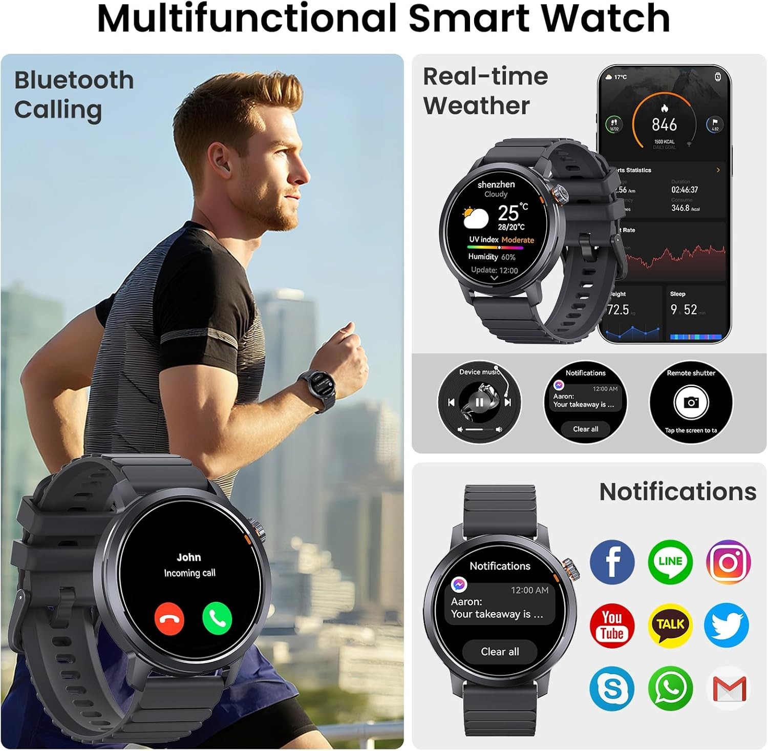 2025 KOSPET ORB Smart Watch Men & Women Heart Rate Monitor for iPhone&Android