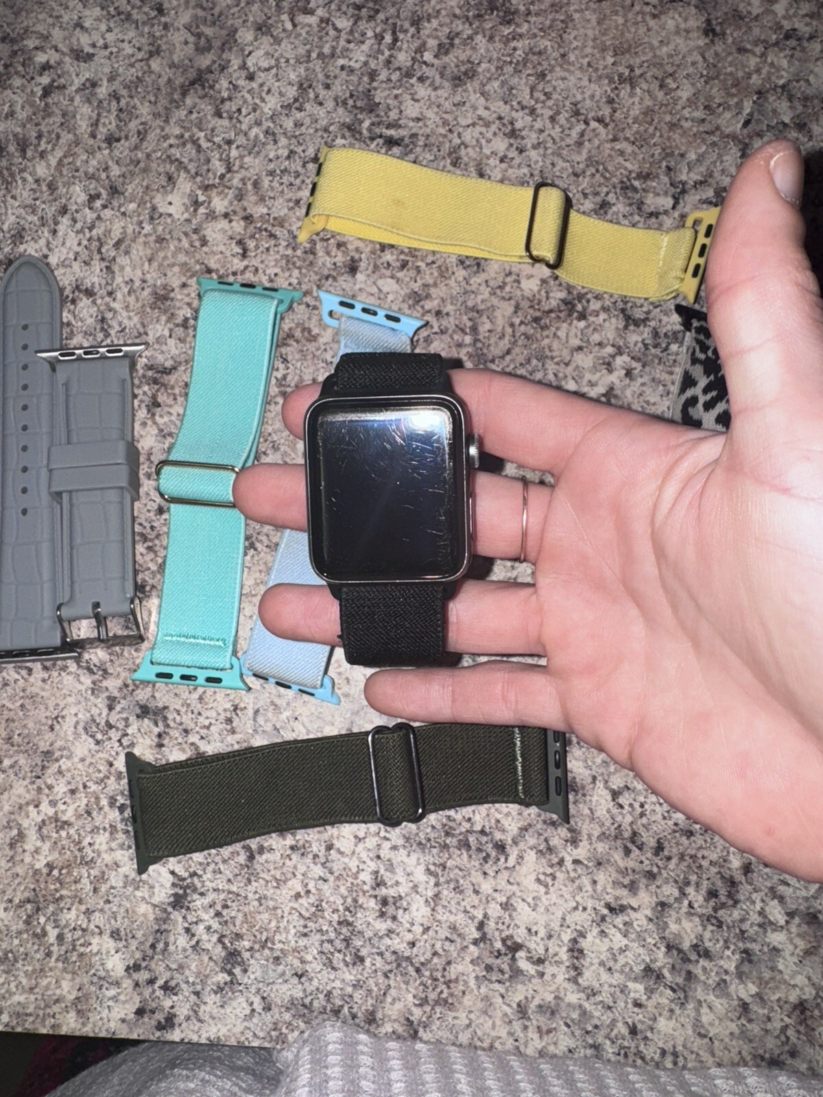 Apple MTF32LLA Watch Series 3gps 42 Mm Space Gray Aluminum With Black