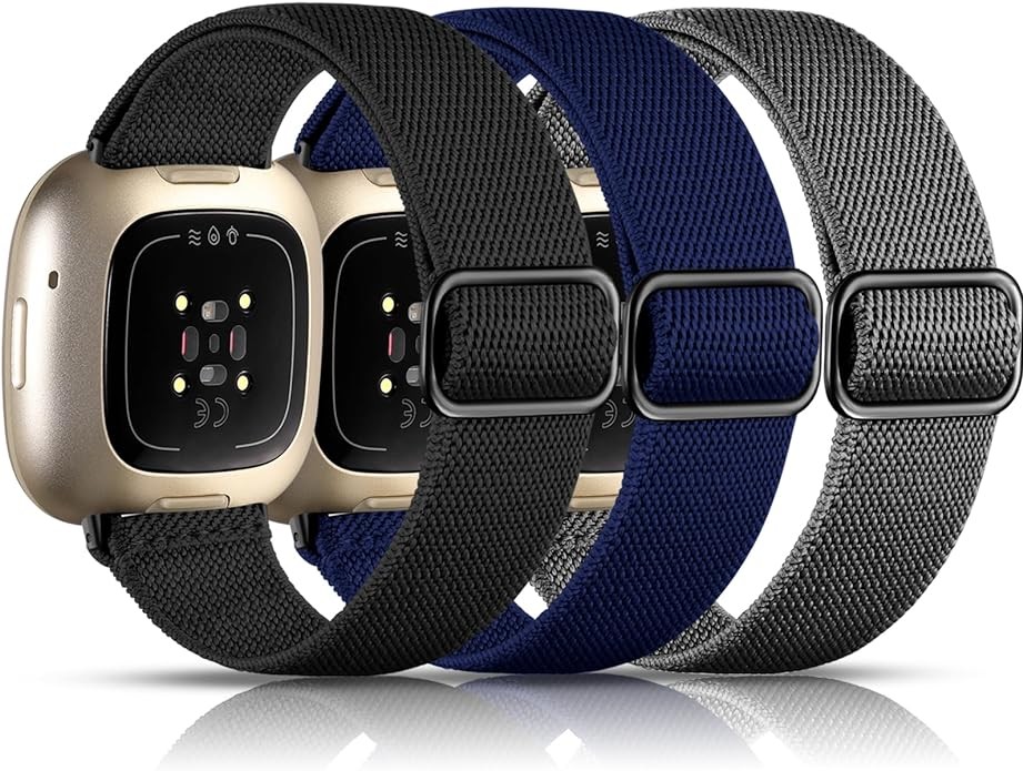 1 Pack Fabric Strap Compatible with Fitbit Versa 3/4 and Sense/Sense 2 Sport Wri