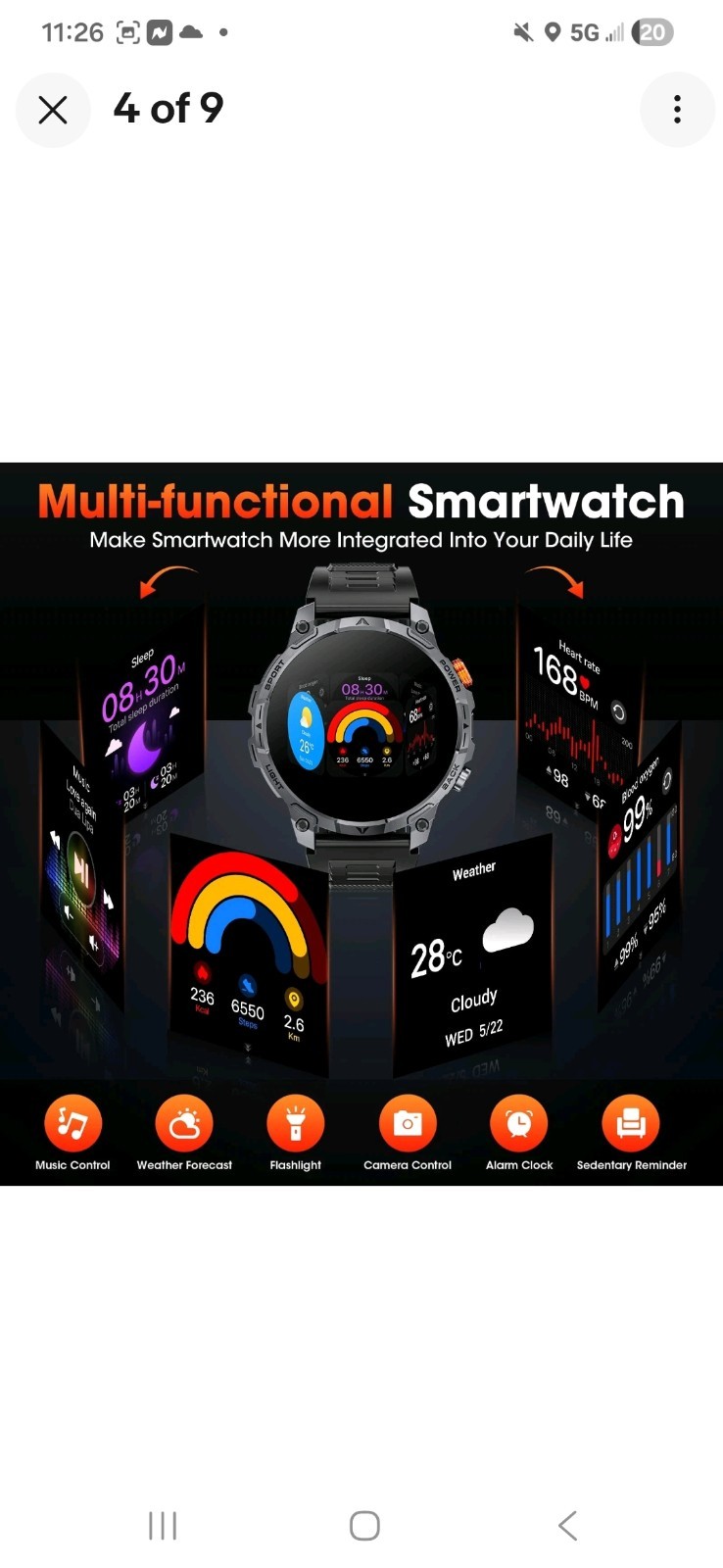 Smart Watch IW10 Digital Fitness Tracker Military New In Box Free Shipping