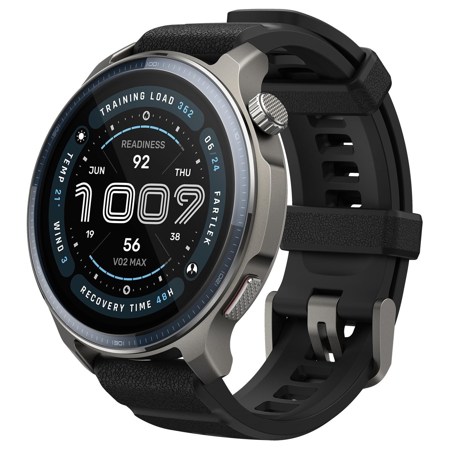 Amazfit 47mm Balance 2 AMOLED Smart Watch Dual Band GPS 21-Day Battery (Black)