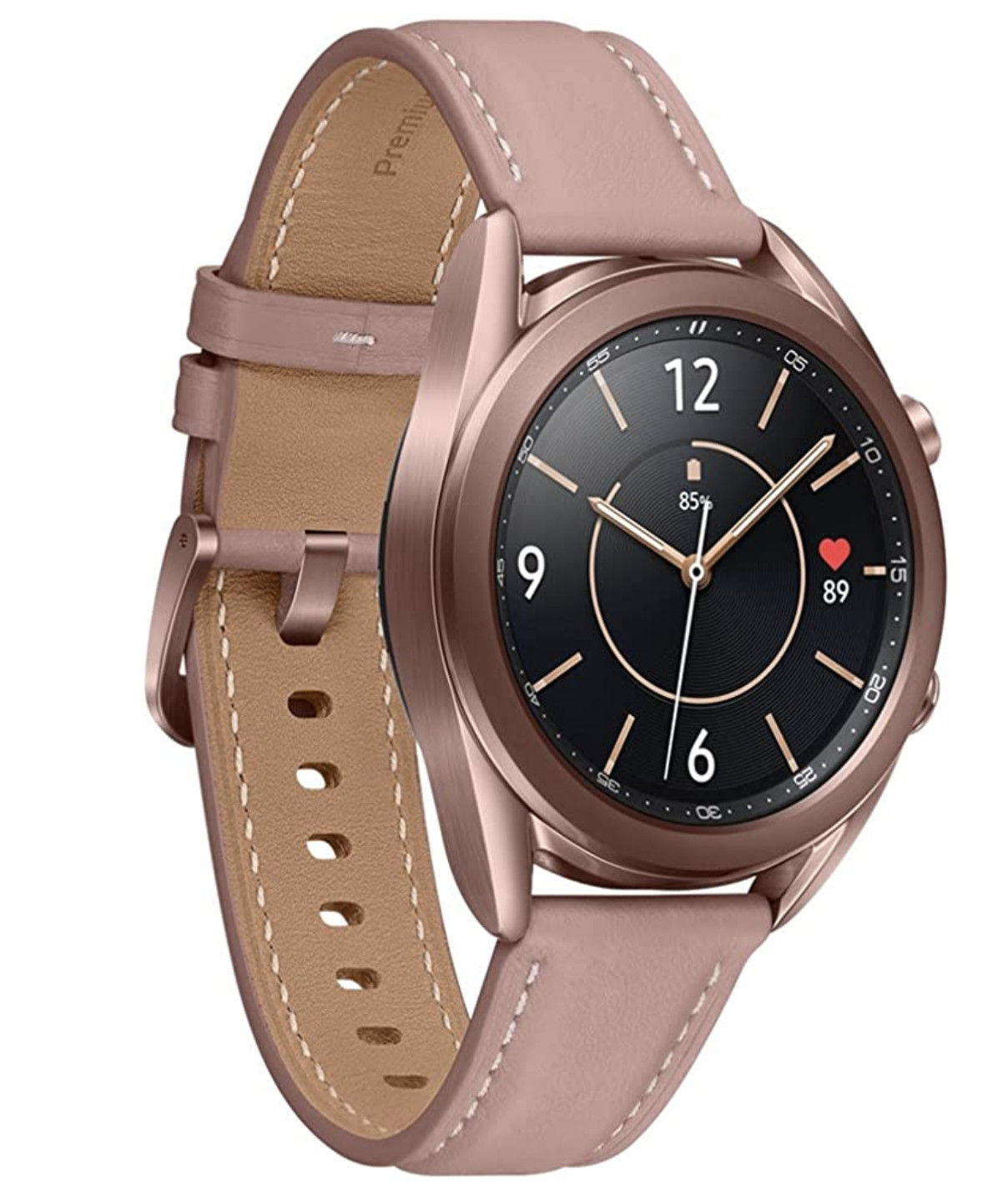 Samsung Galaxy Watch3 SM-R850 41mm Stainless Steel Case with Leather Strap -…