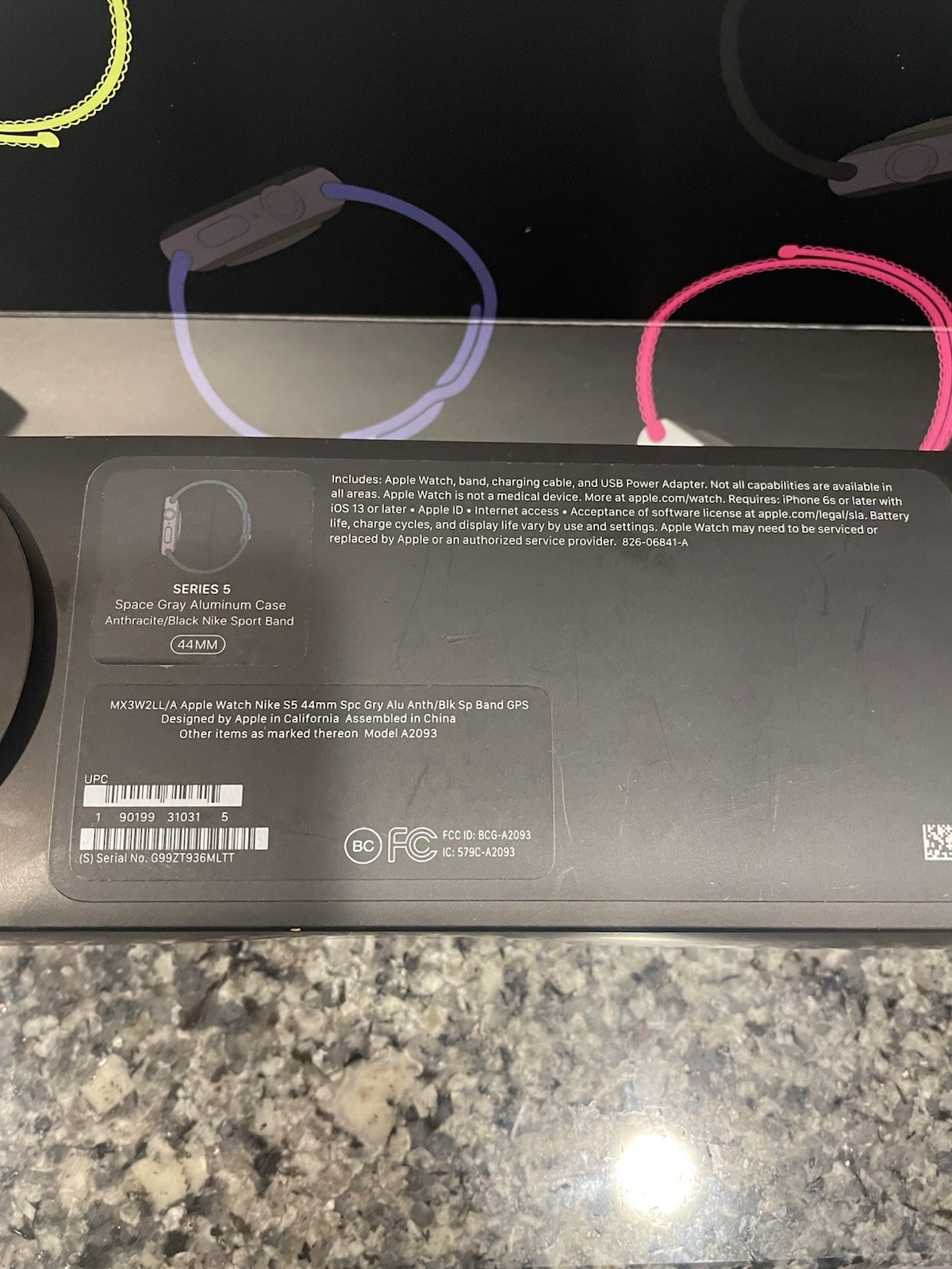 Apple Watch Series 5 Nike 40mm Silver Aluminum Case With Black Sport Band