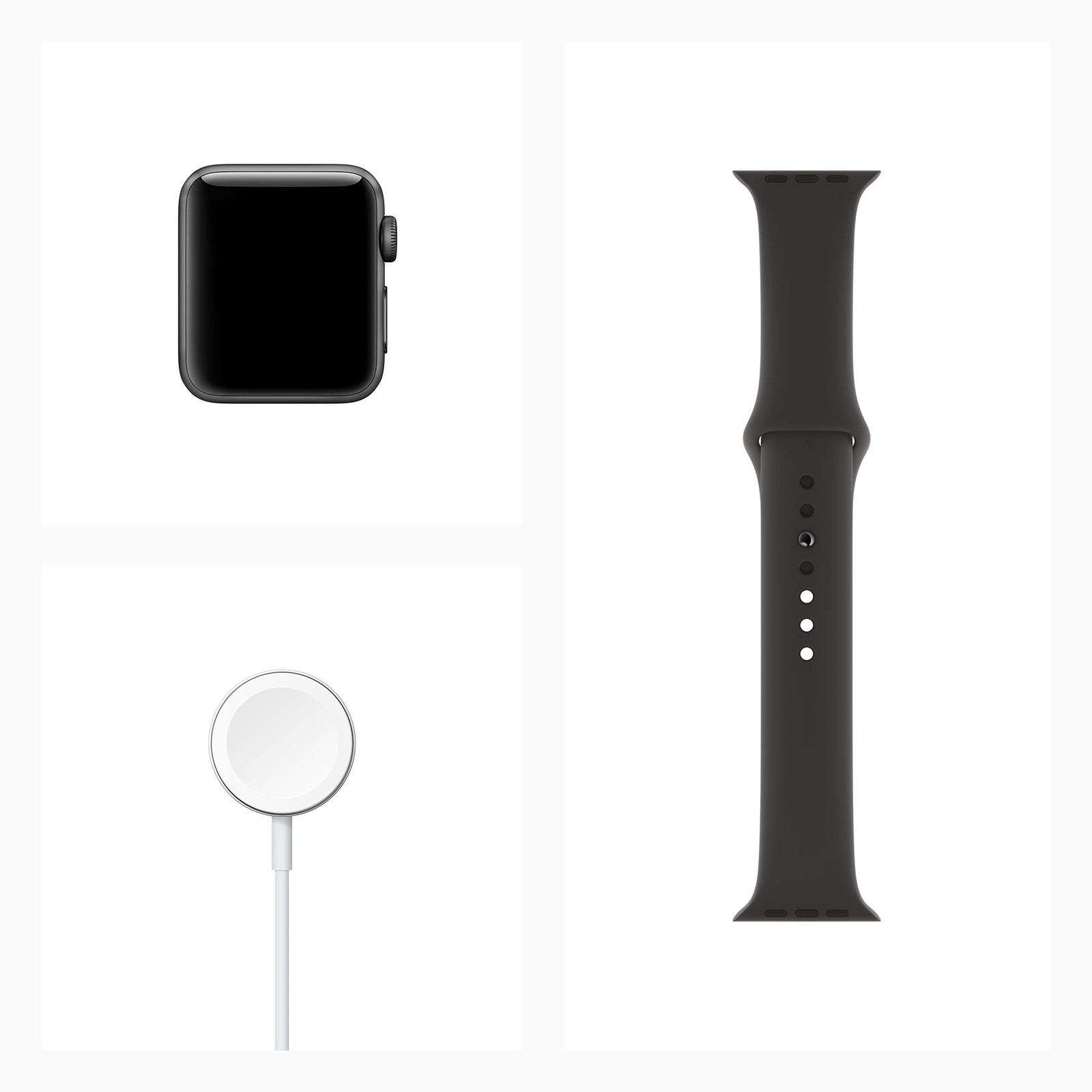 Apple Watch Series 3 [GPS 38mm] Smart Watch w/Space Gray Aluminum Case & Black