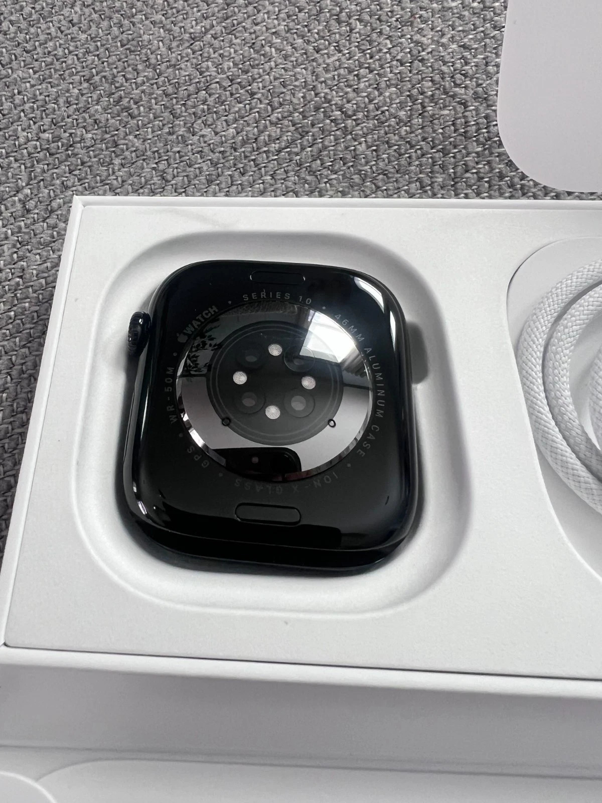 Apple Watch Series 10 (GPS) 46mm w Sport Band M/L Jet Black MWWQ3LW/A 2024 Model
