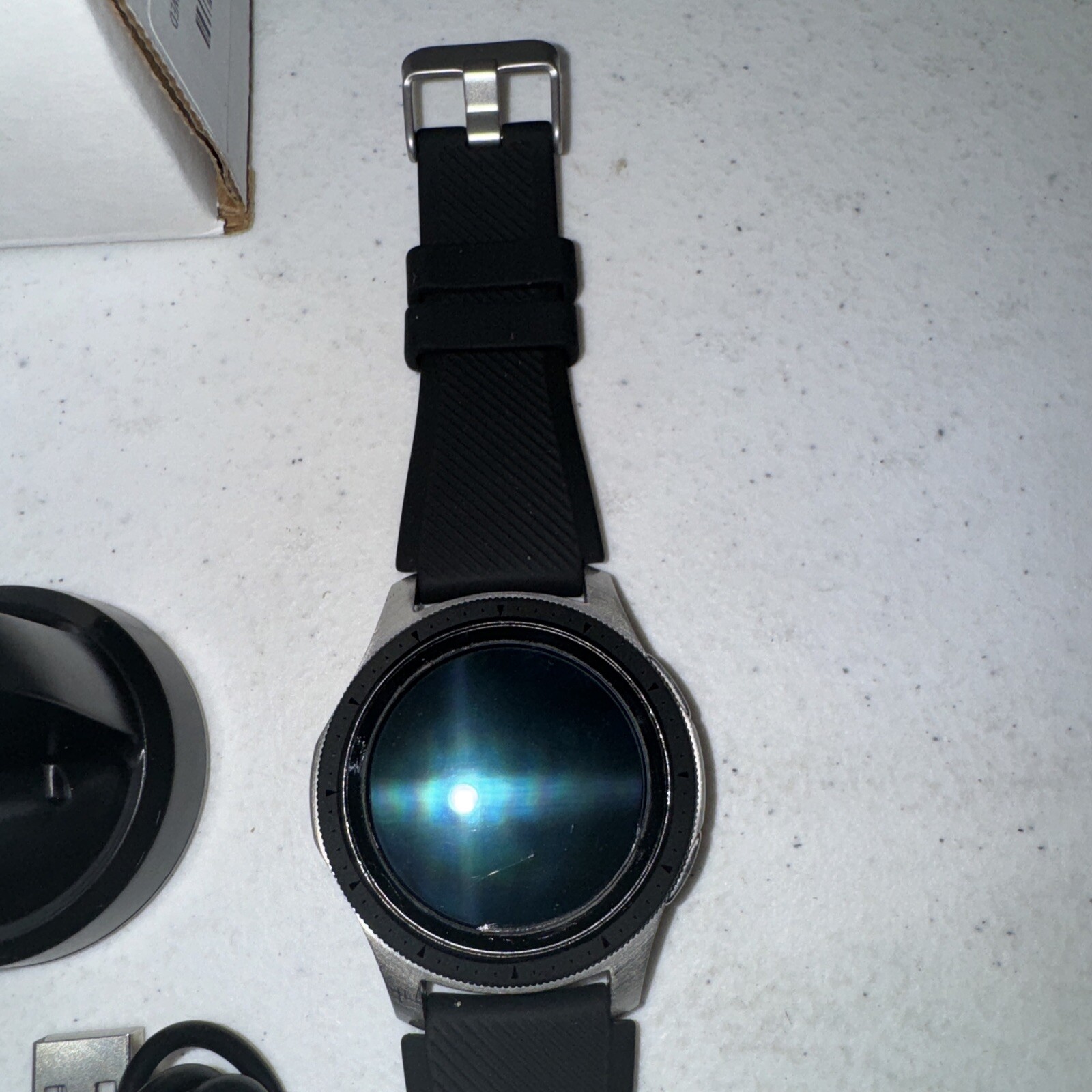 SAMSUNG Galaxy Watch (46mm, GPS, Bluetooth) – Silver/Black (US Version)