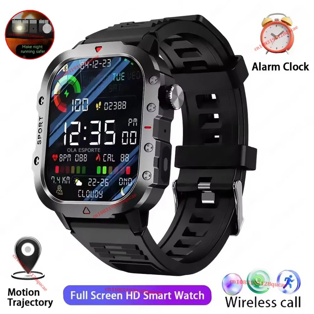 2025 New Men 2.01″ Military Smartwatch Outdoor AI Voice Call Bluetooth GPS Gift