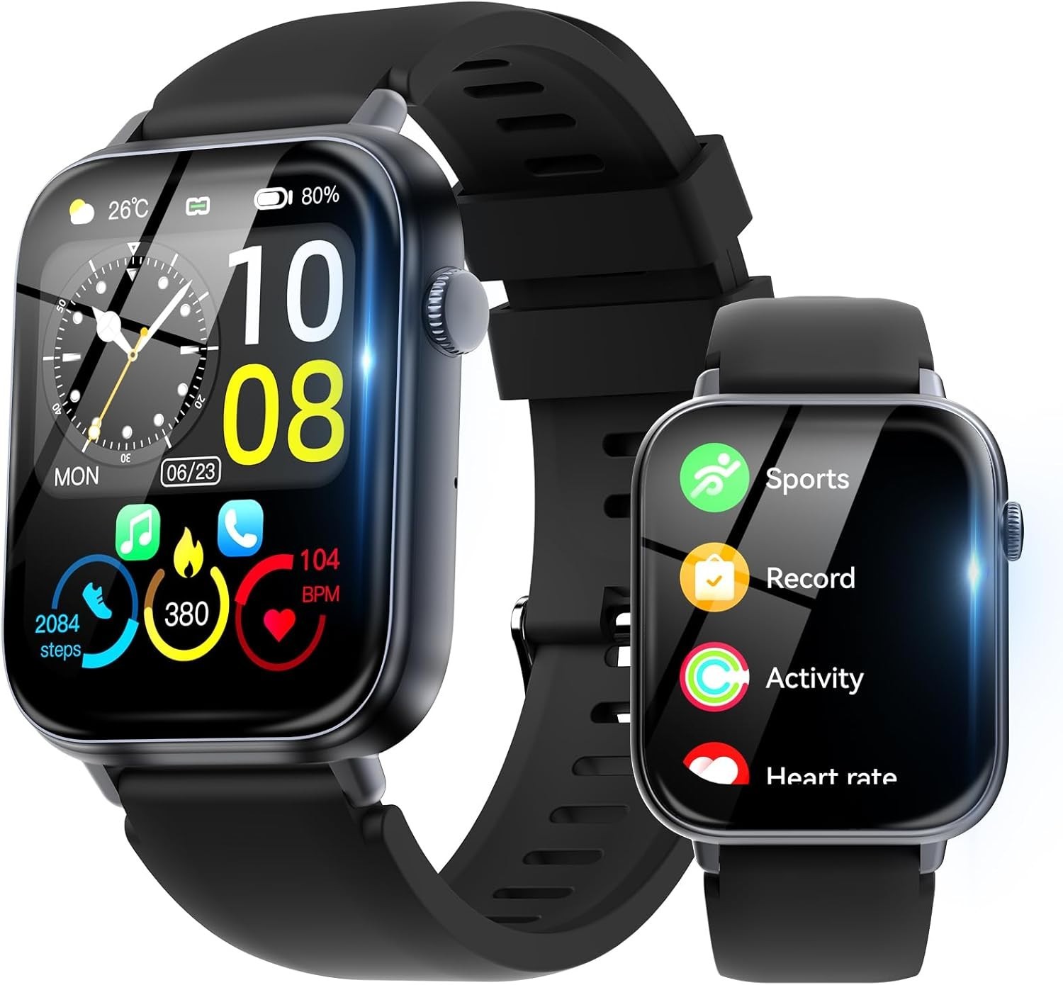 Rugged Smart Watch Bluetooth Heart Rate BP Sleep Monitor Sport Watch Waterproof