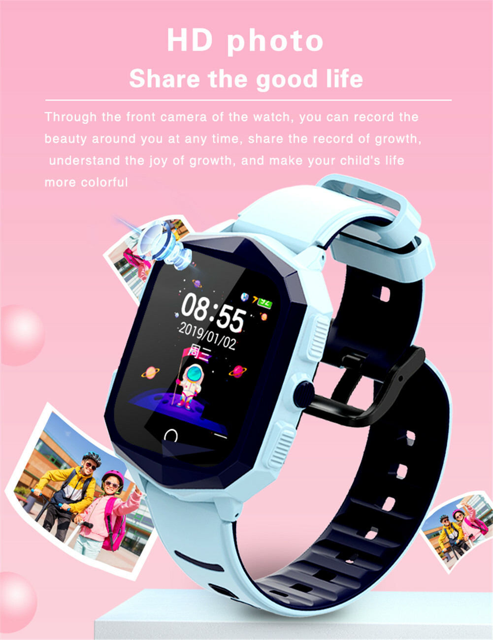 4G Smart Watch for Kids Video Call SOS IP67 Waterproof Child Smartwatch Camera