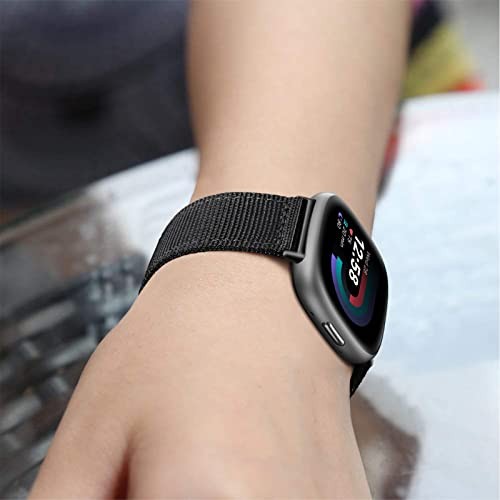 1 Pack Nylon Sport Strap Compatible with Fitbit Versa 4/3 Sense 2/1 Men Women