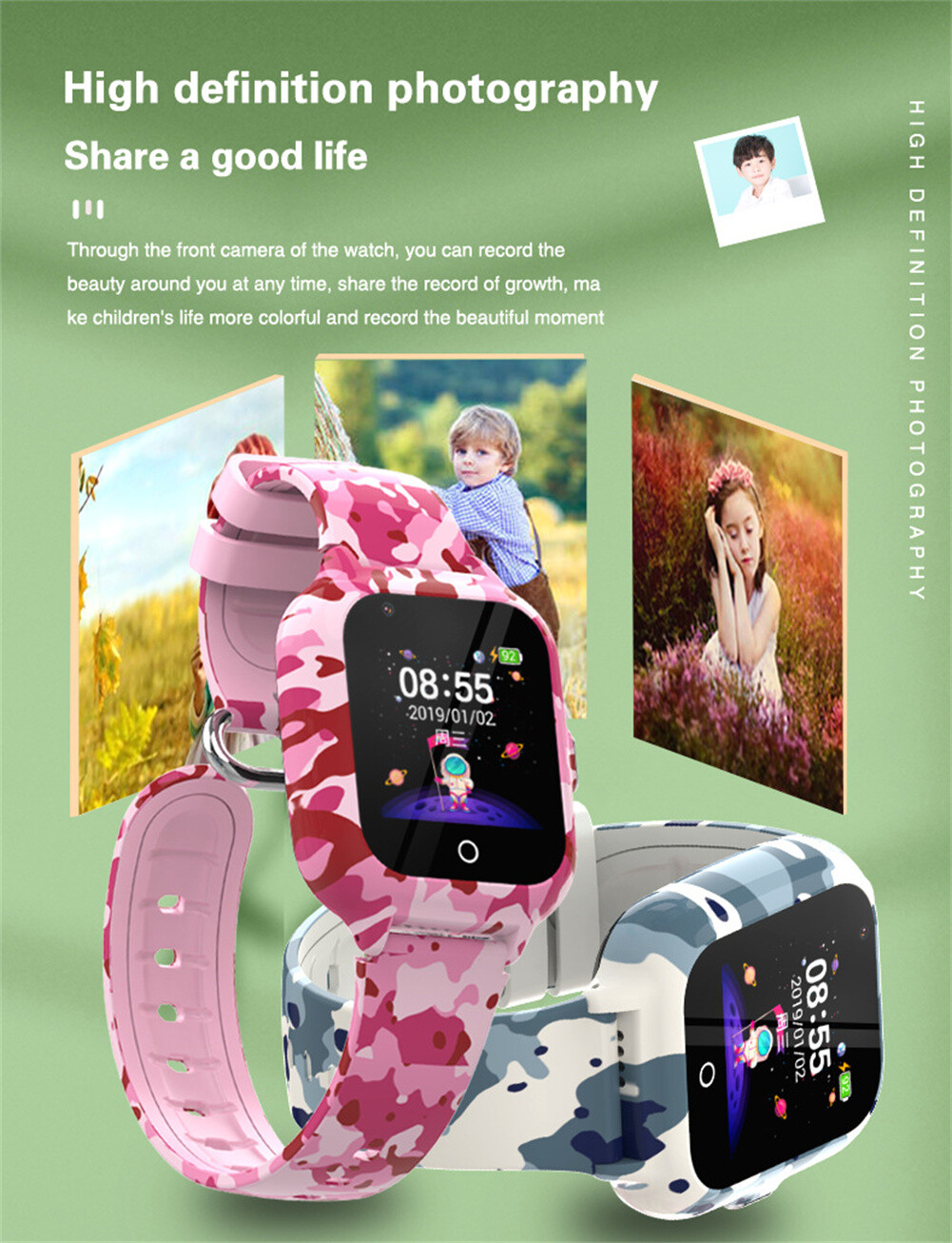 4G Smart Watch Kids Phone Smartwatch with Position Tracker Video Camera Call