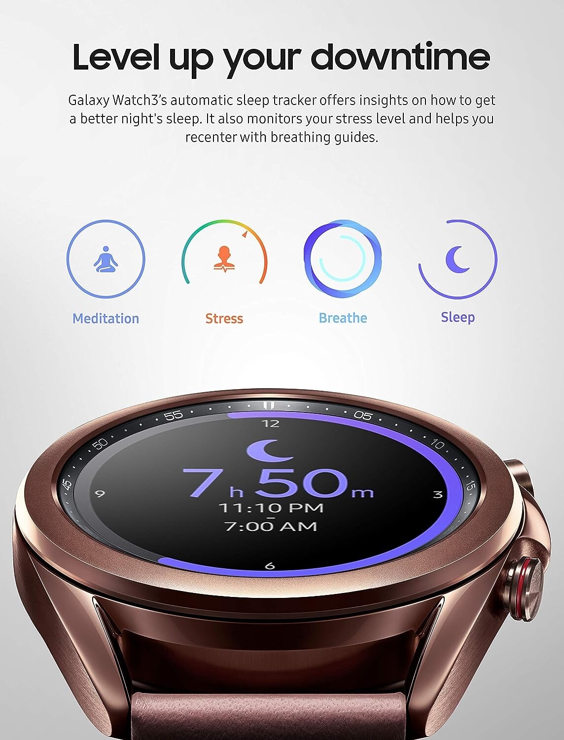 SAMSUNG Galaxy Watch 3 41mm Mystic Bronze LTE – SM-R855UZDAXAR