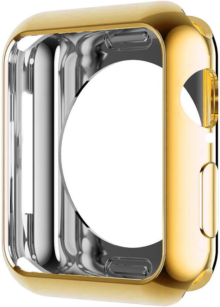 Gold Plated Shiny Soft TPU Bumper Case for Apple Watch Ultra 49mm [No Screen Pro