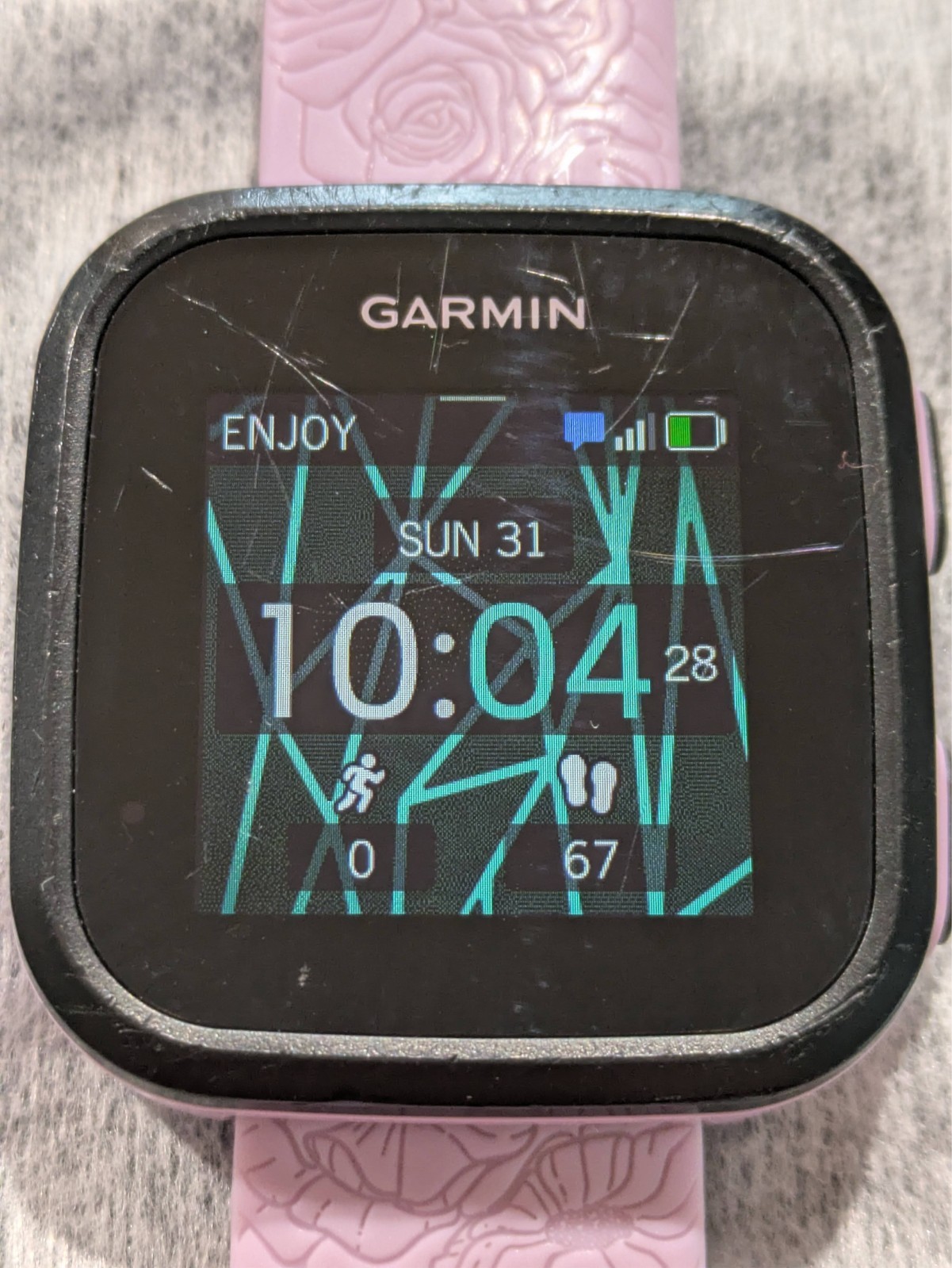 Garmin Bounce Kids Smart Watch Lilac Floral GPS Text/Voice/Track 010-02448-01