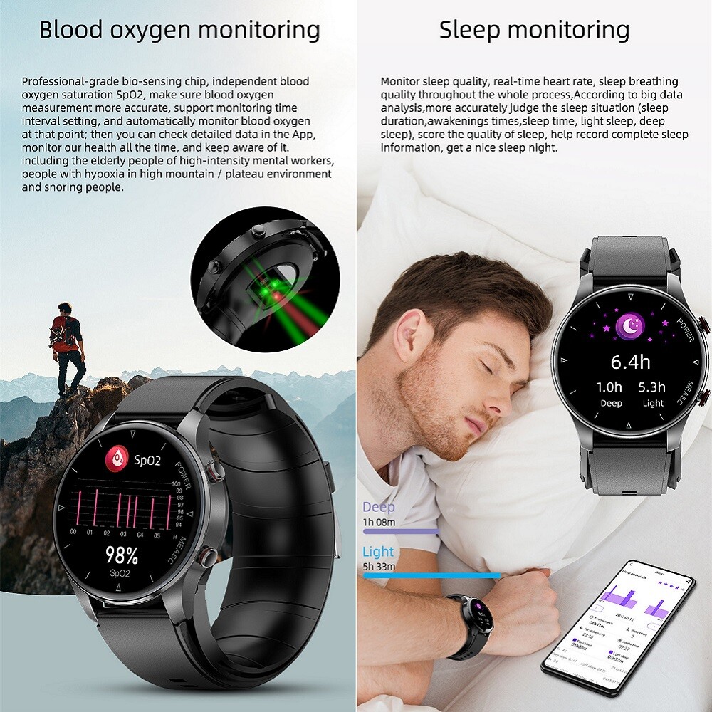 Air Pump Airbag True Accurate Blood Oxygen Pressure Smart Watch Temperature New