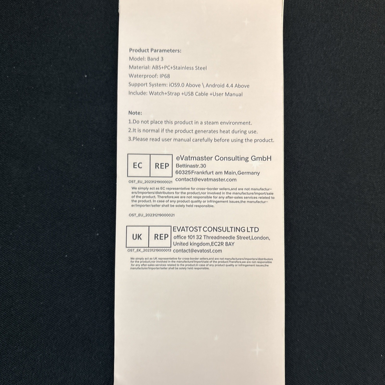 Smart Watch Model 3 iOS9.0 Android 4.4 Above Pink Band New Open box
