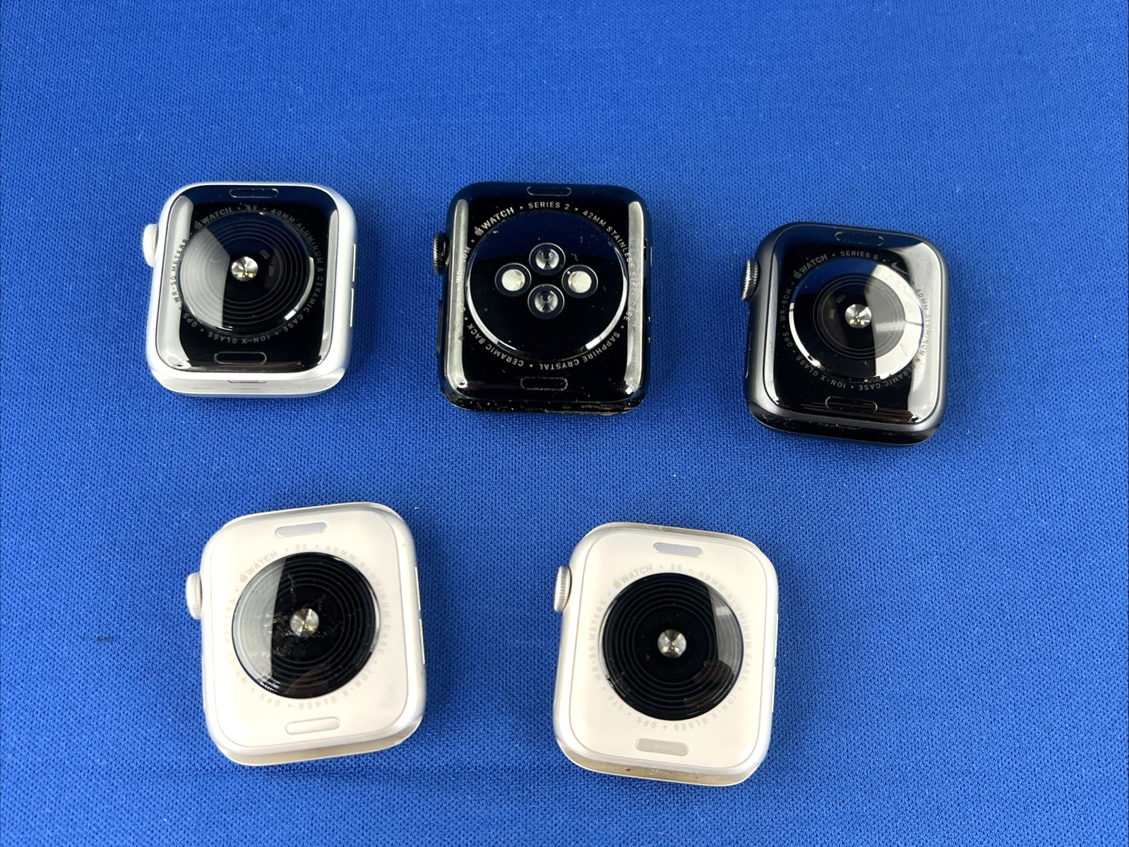 LOT 5x Apple Watch GPS Locked Parts 3x SE 40mm Nike S5 40mm S2 42mm FOR PARTS