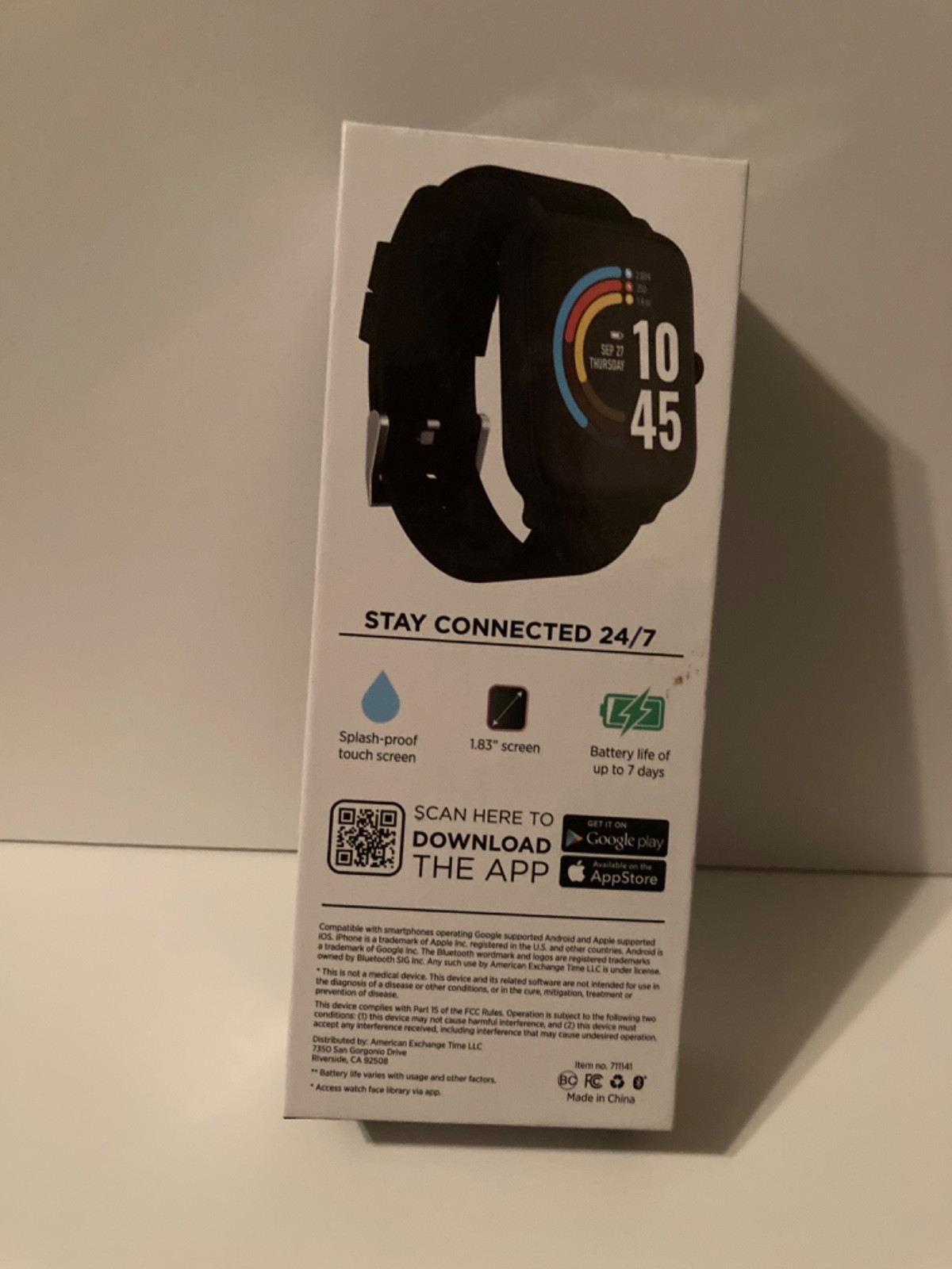 24/7 evo smartwatch, android and iOS compatible