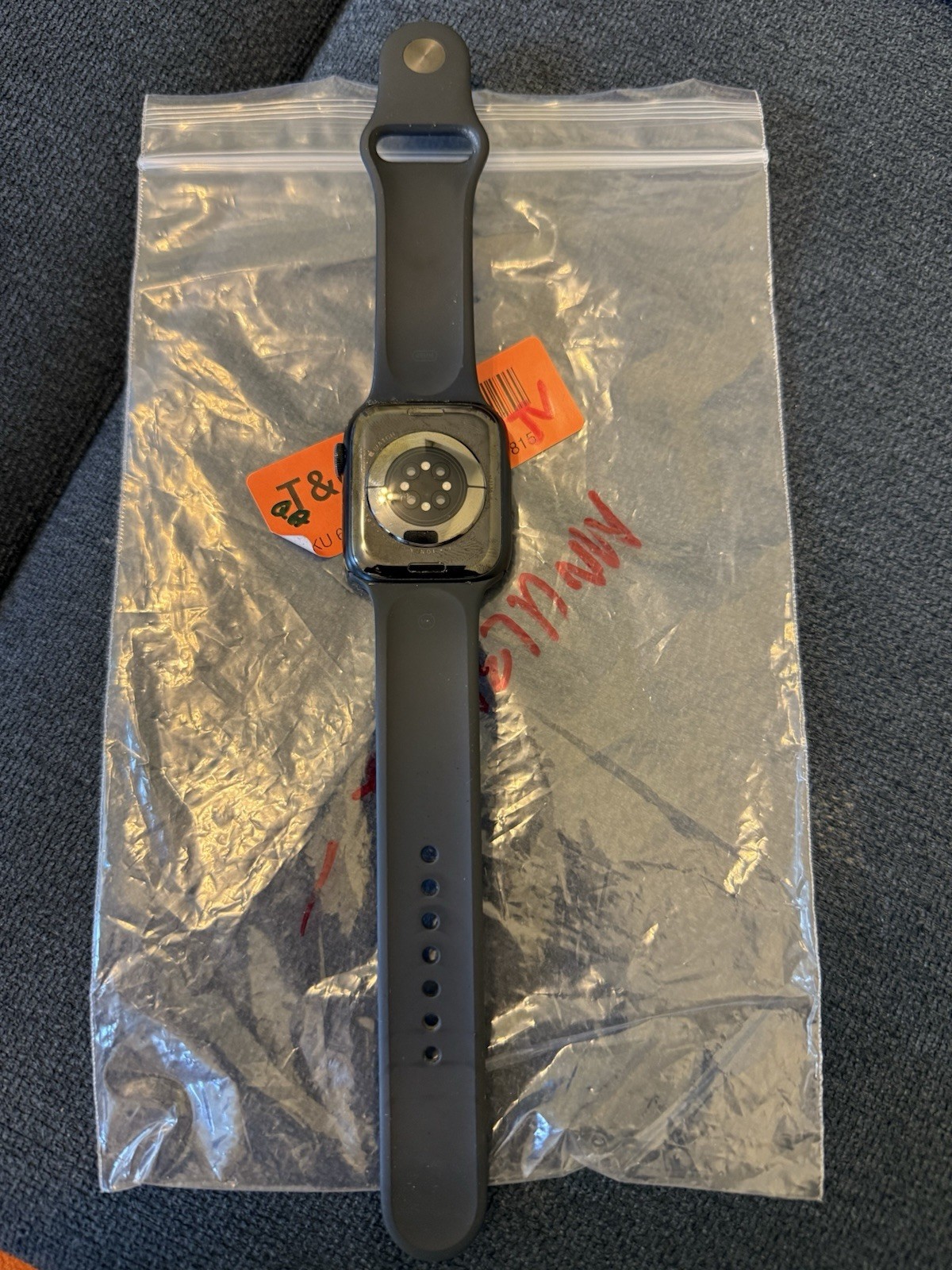 GPS Only Apple Watch Series 8 45MM Midnight Aluminum MNVL3LL/A Black Sport Band