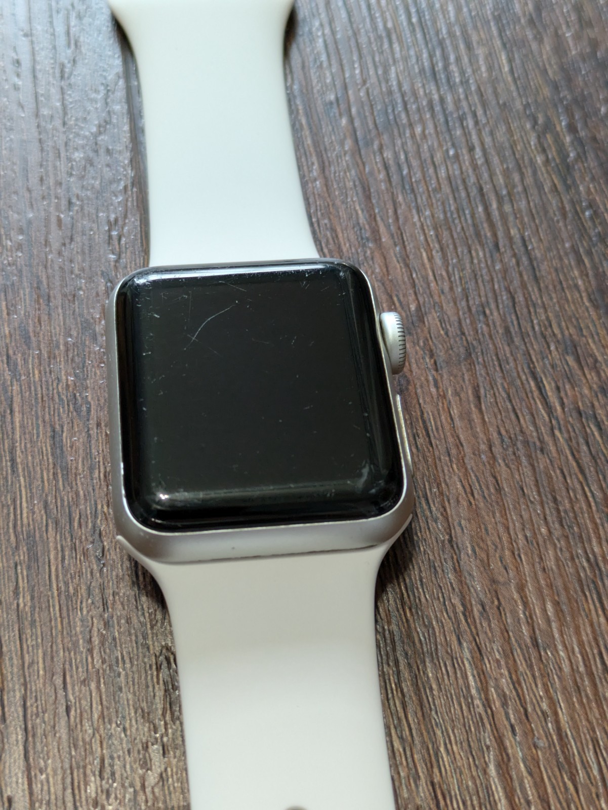 Apple Watch Series 3 38mm Aluminum Case with Light Blush Sport Band -S/M