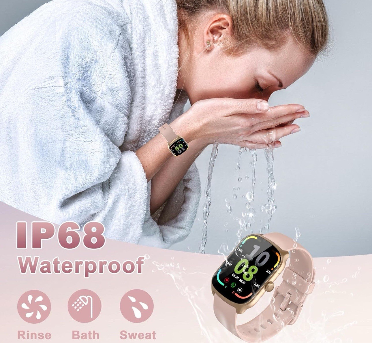 Stecei Smart Watch, Curved Screen, Fitness Tracker, Waterproof – NEW