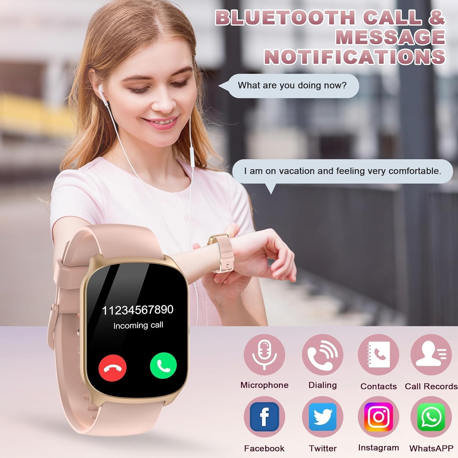 2025 Smart Watch For Men/Women, Waterproof Smartwatch Bluetooth