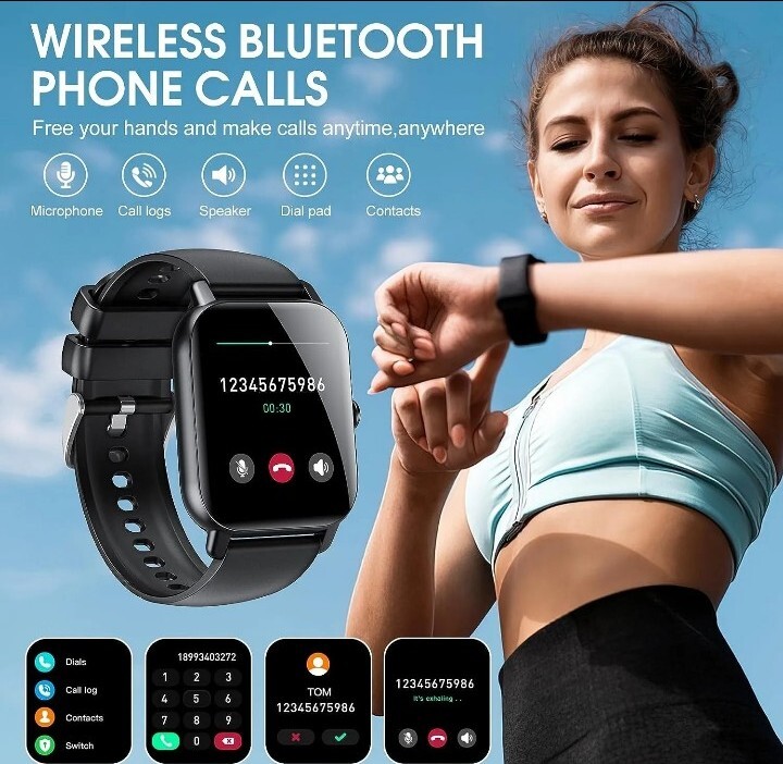 Ddidbi Smart Watch 1.85 HD Phone Fitness Tracker Bluetooth Touch Screen Waterpro