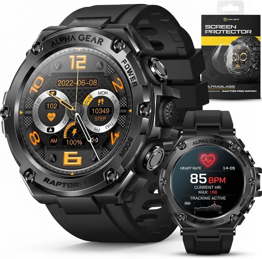 Official Reseller – Alphagear Raptor Pro Smart Watch Men AMOLED Open Box