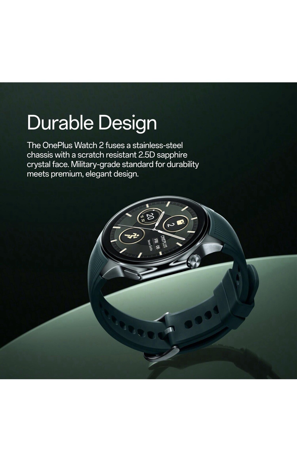 Watch 2 Black Steel, 32GB, 100-Hour Battery, Health & Fitness Tracking, Sapph…