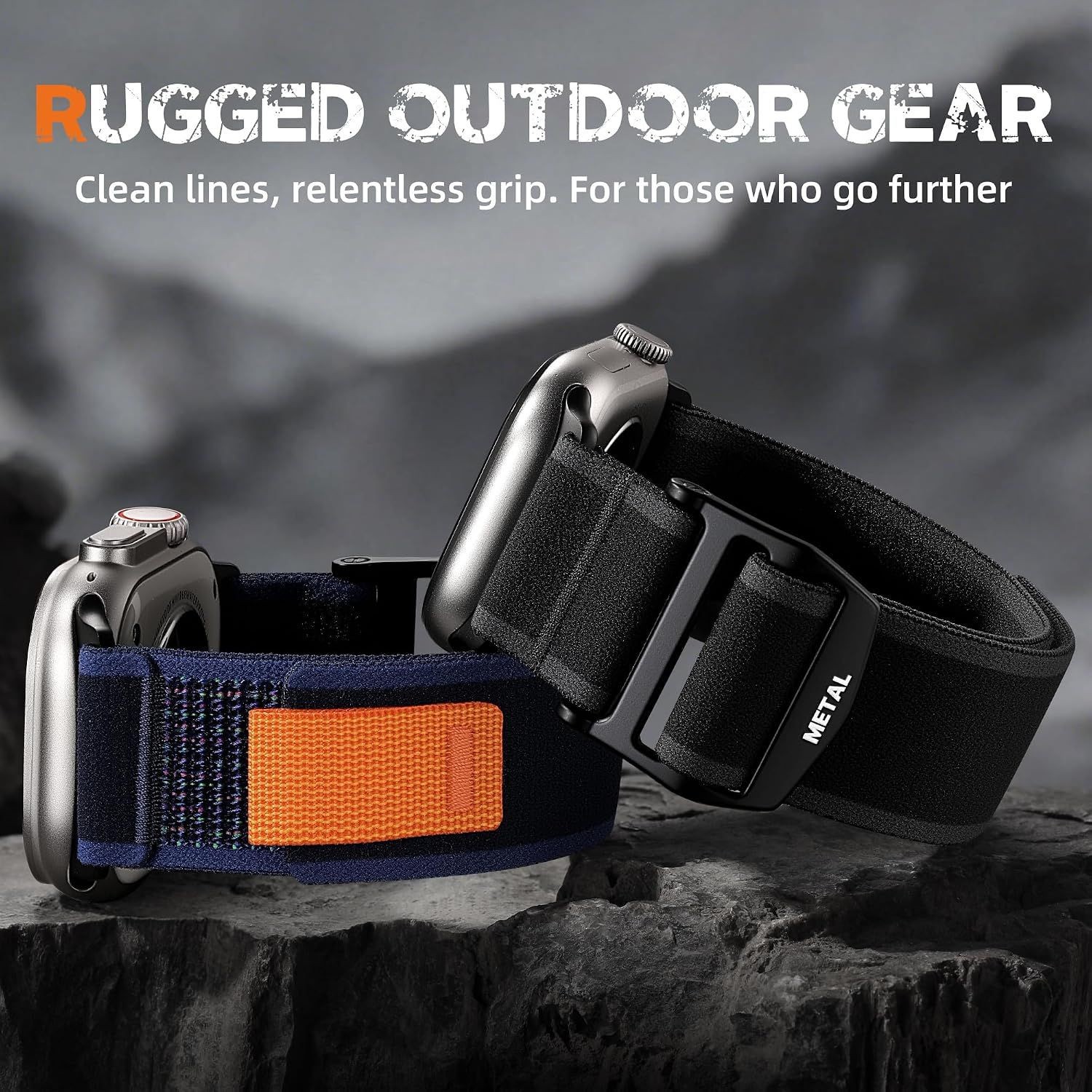 Soft Nylon Strap Compatible with Apple Watch Ultra 44mm 49mm Trail Sport Loop