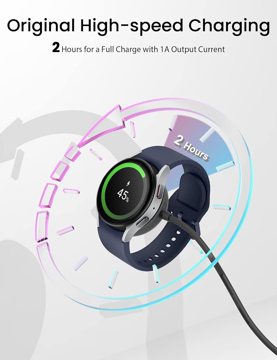 USB C Charger for Samsung Galaxy Watch Ultra/7/6/5/4/3/Active 2 3.3ft Cable Dock