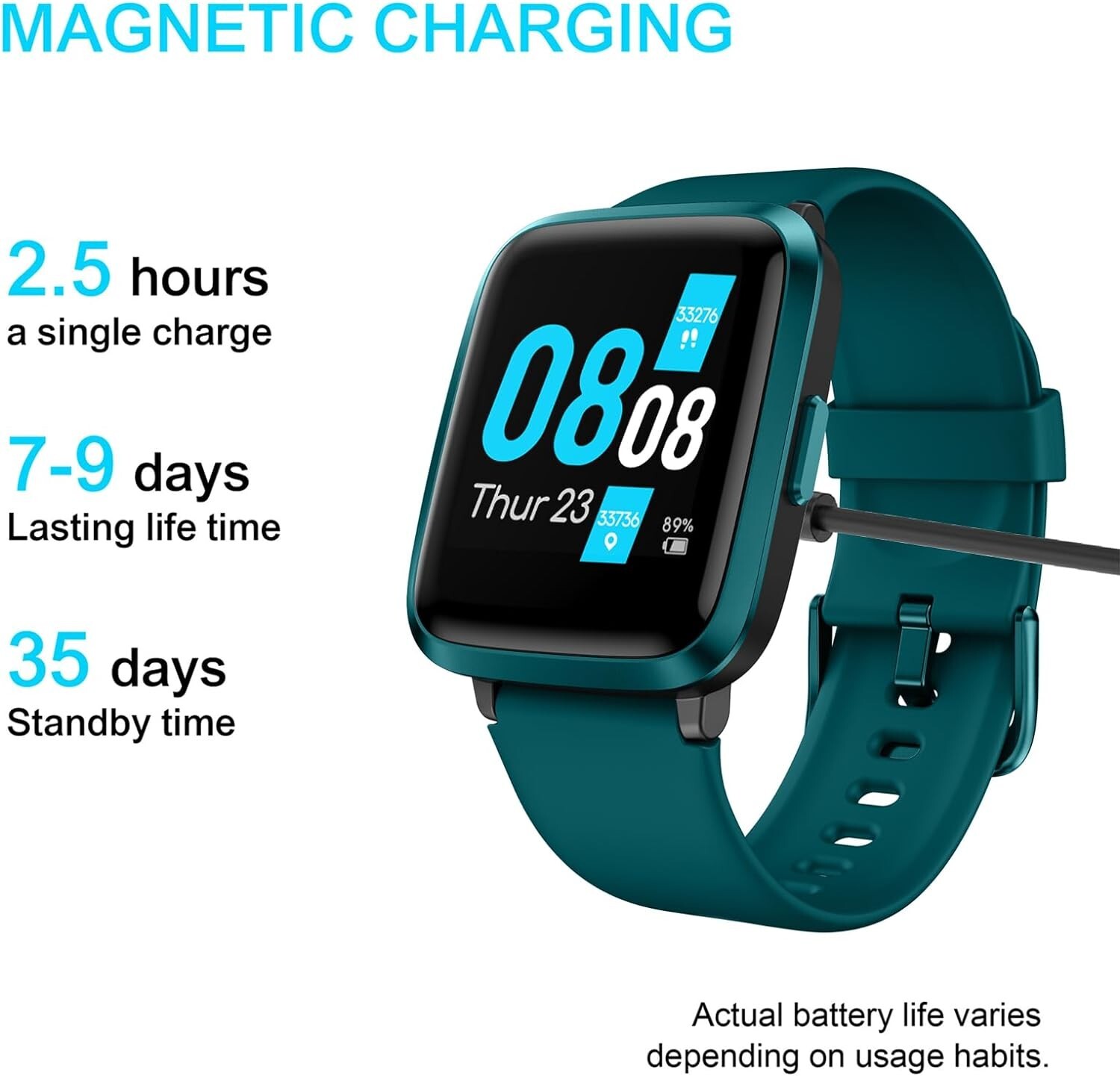 Women’s Smart Watch Bluetooth SmartWatch For Apple iPhone iOS and Android…