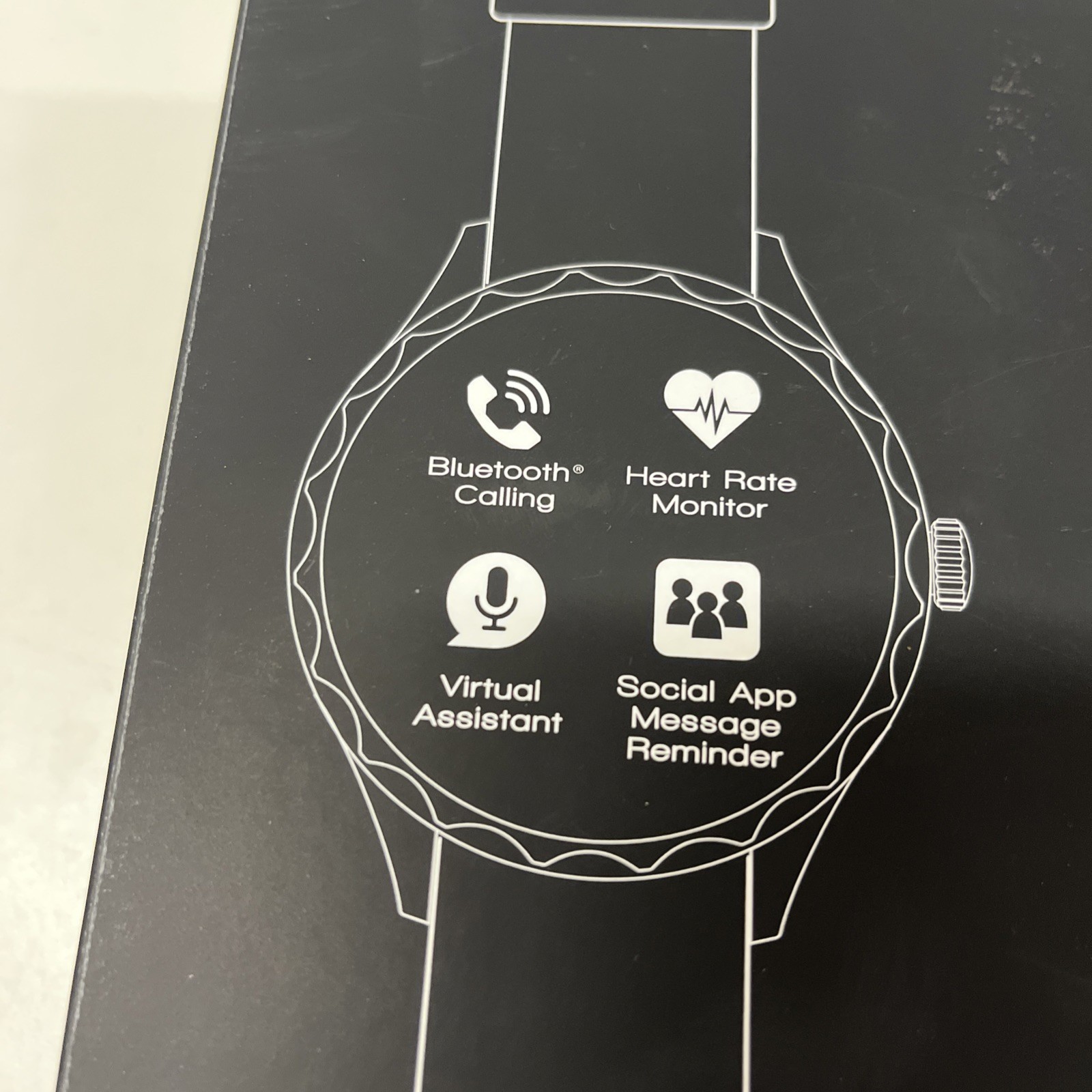 iTime Fitness Smartwatch w/ Heart Rate Monitor 3 Bands & Charging Cord
