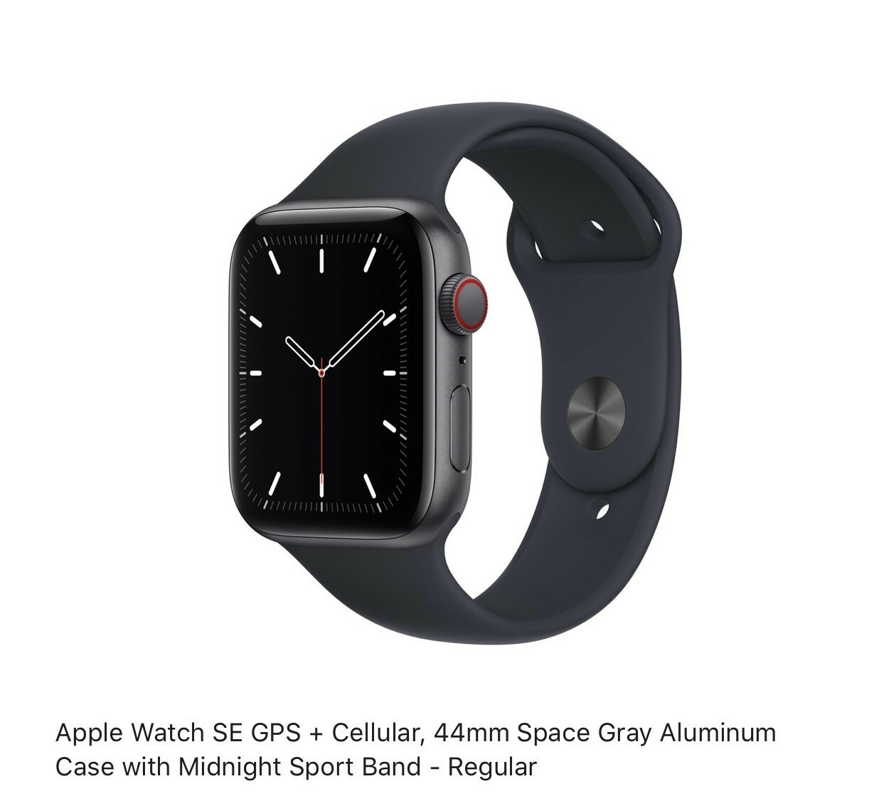 Sealed! Apple Watch SE (GPS Cellular 44mm) Space Gray Aluminum/Midnight Band 