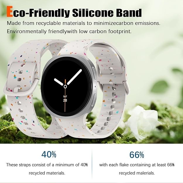 Samsung Galaxy Watch 8 40mm 44mm Black Silicone Strap, Gapless Design