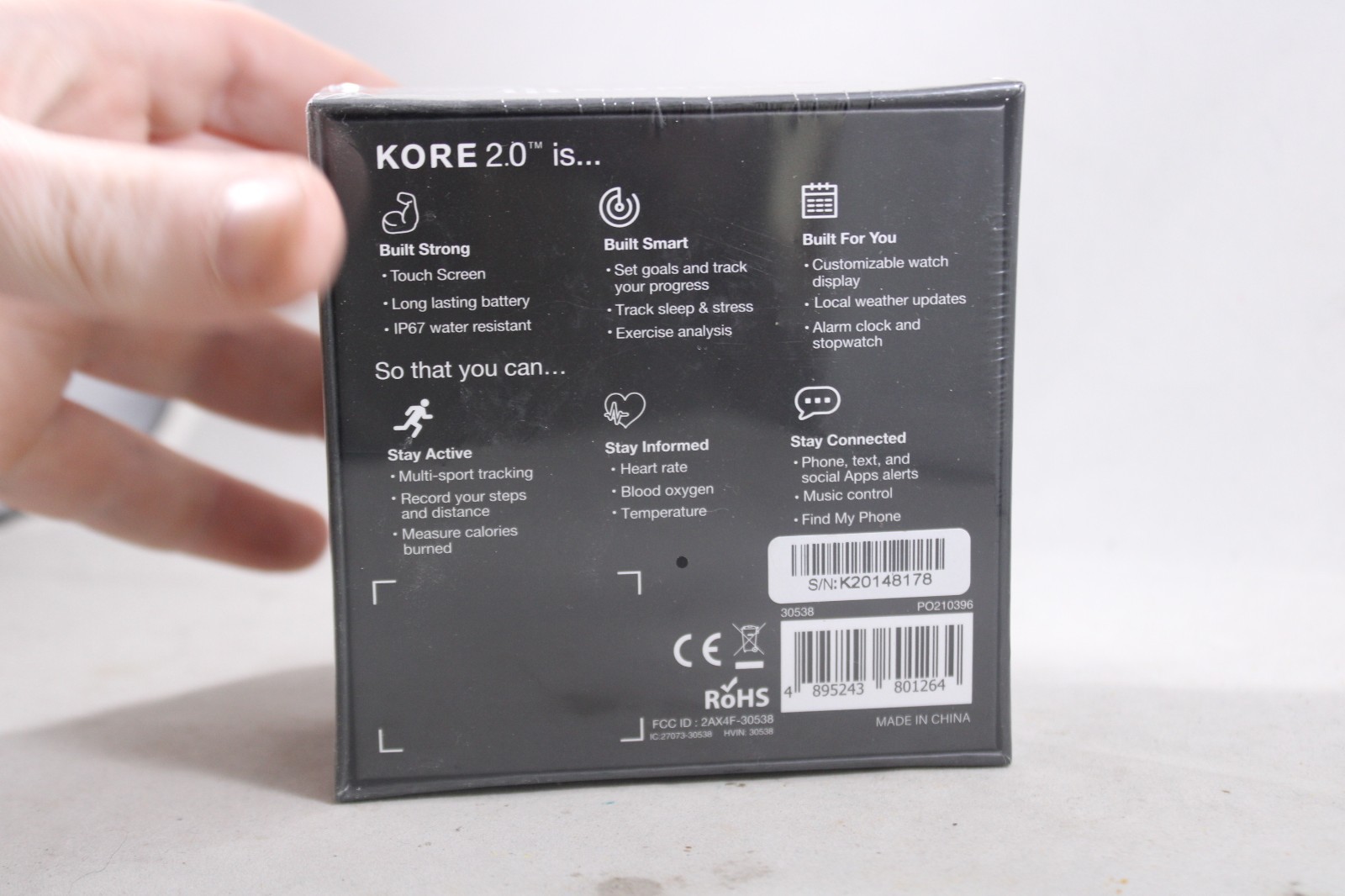 Kore 2.0 Smart Watch [Fitness Tracker] New in Box [Sealed]