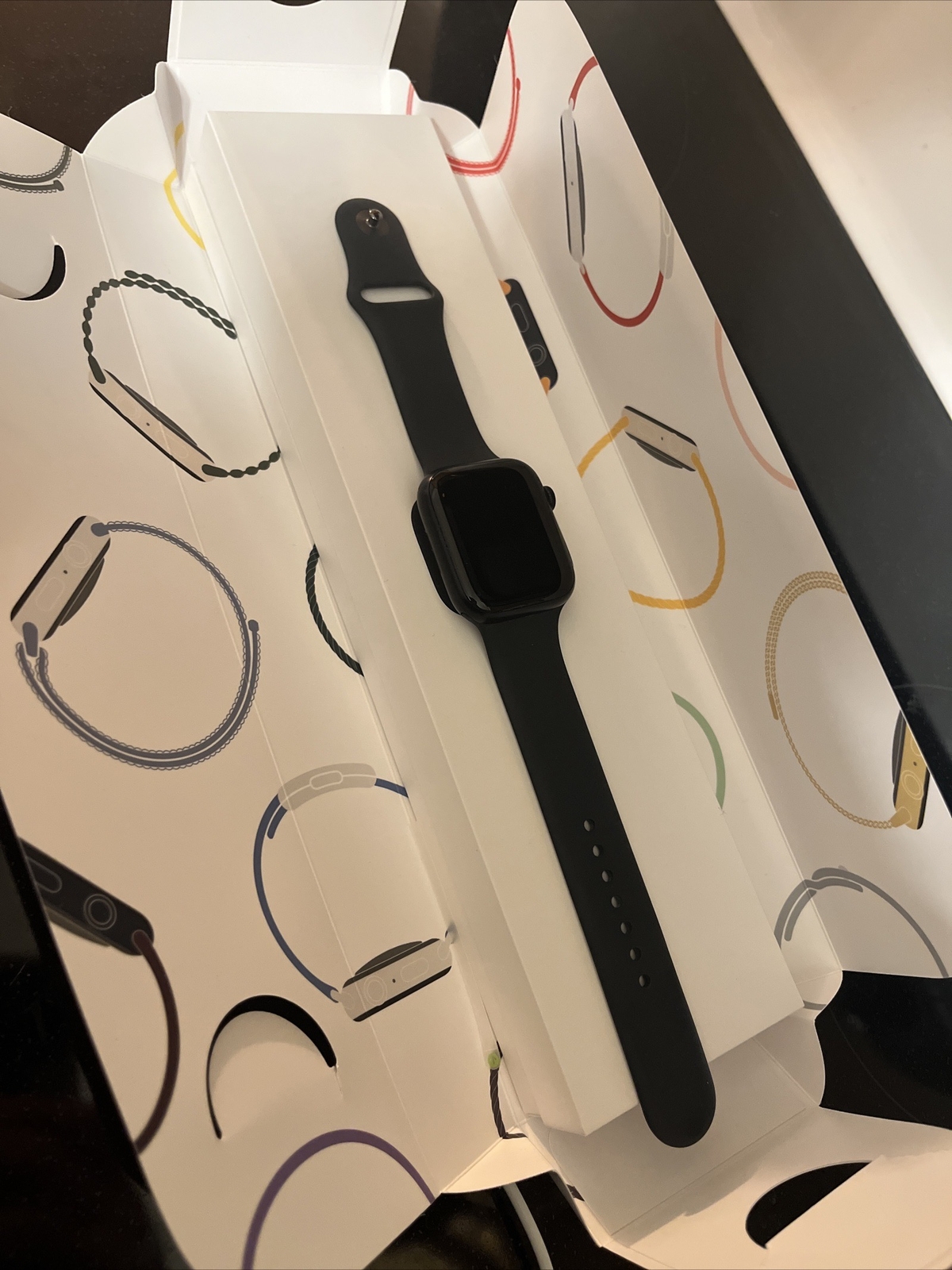 Apple Watch Series 8 GPS 45mm Midnight Aluminum Case & 5 Sport Bands..Brand New
